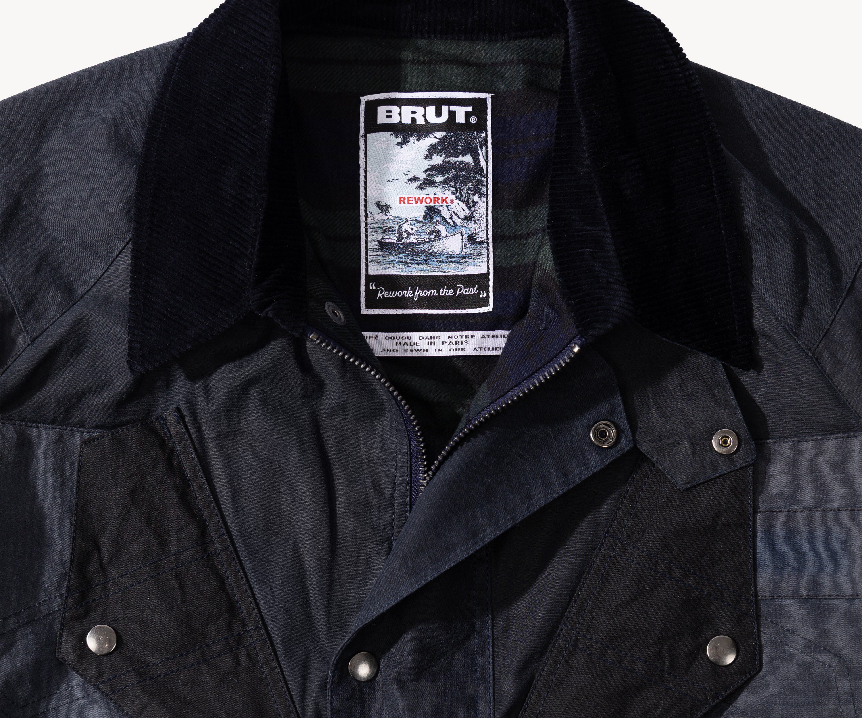 REWORK® TACTICAL WAX JACKET - N° 021 Coats & Jackets LARGE / BLUE - BRUT Clothing US