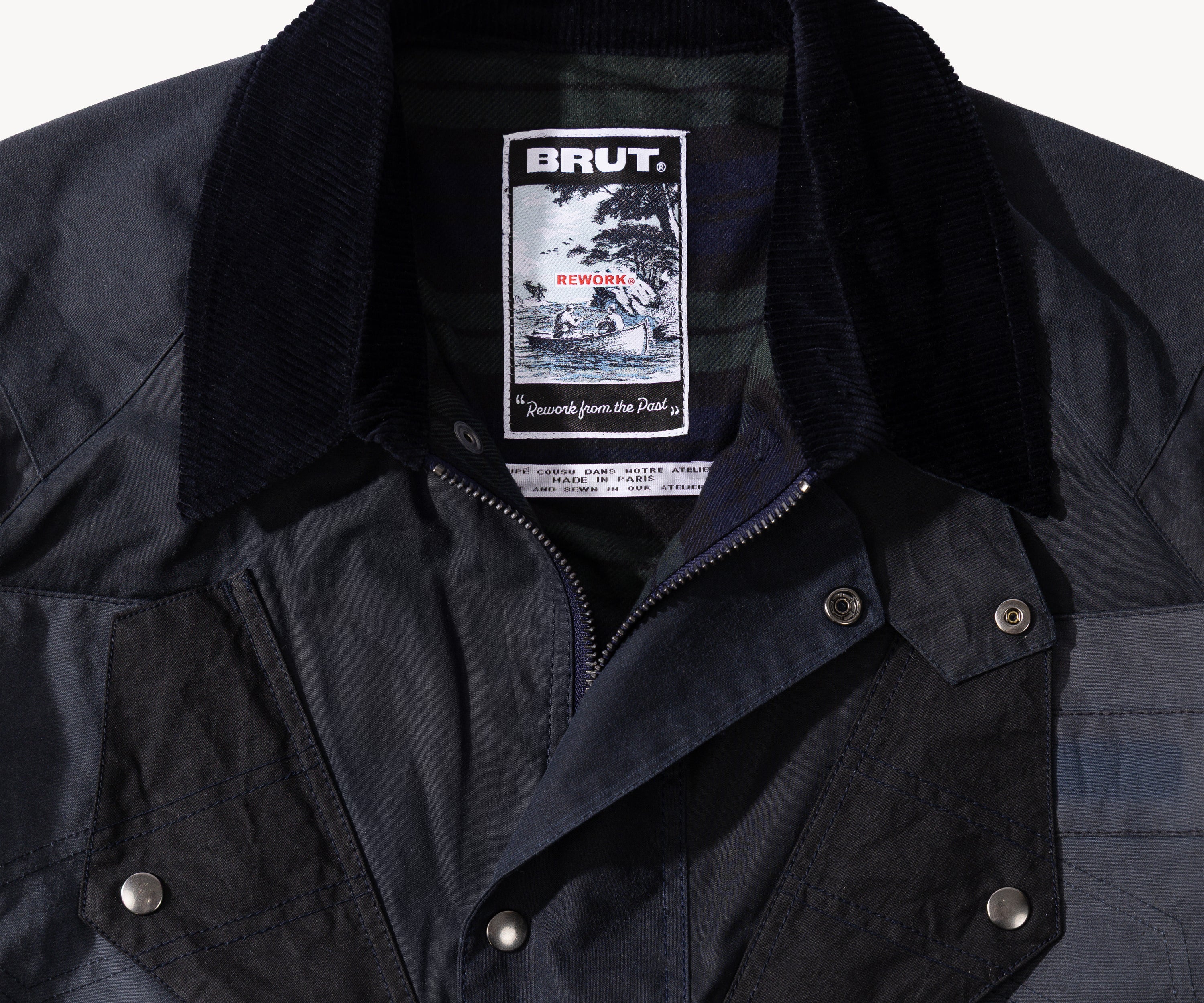 REWORK® TACTICAL WAX JACKET - N° 021 Coats & Jackets LARGE / BLUE - BRUT Clothing US