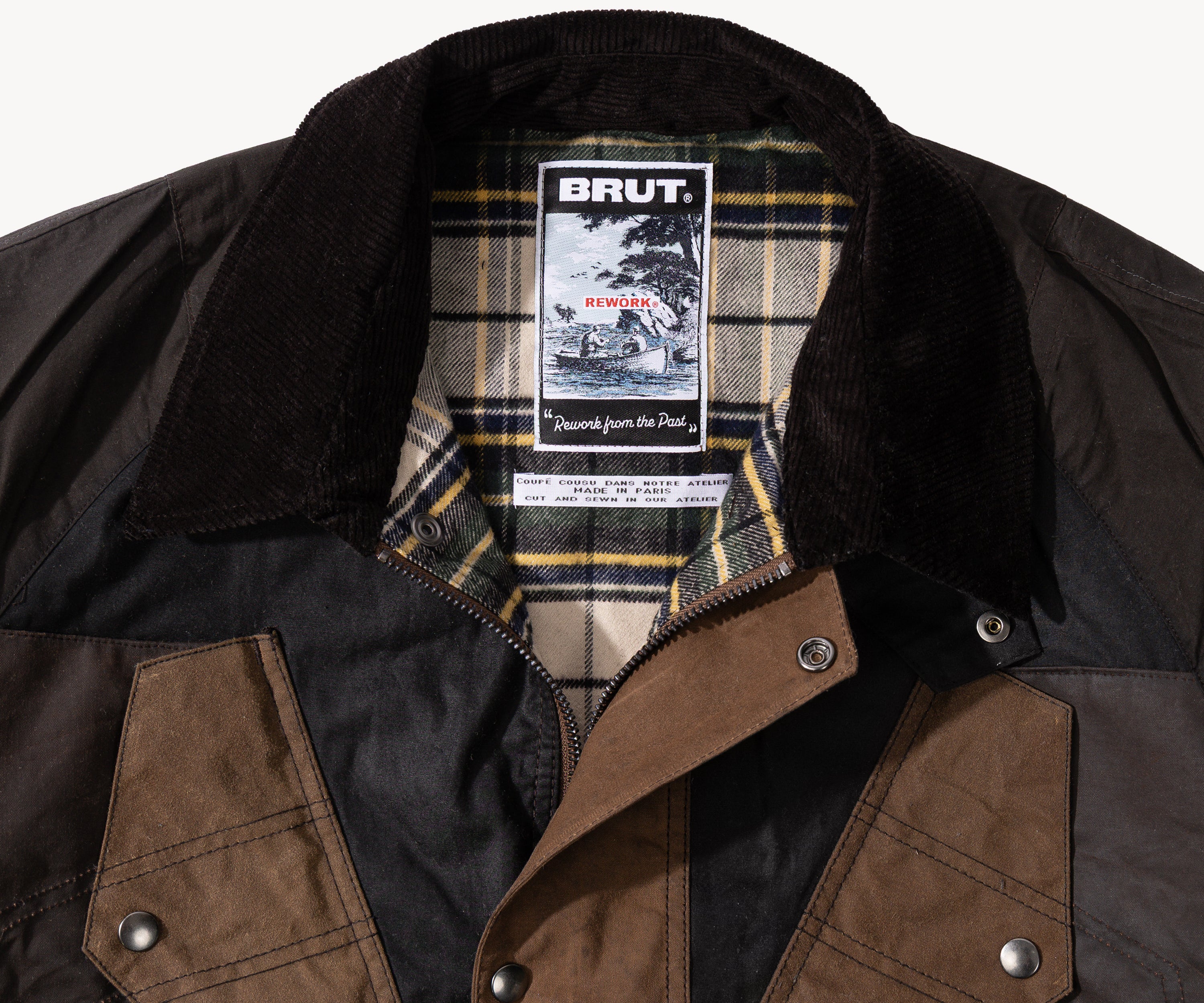 REWORK® TACTICAL WAX JACKET - N° 027 Coats & Jackets LARGE / BROWN - BRUT Clothing US