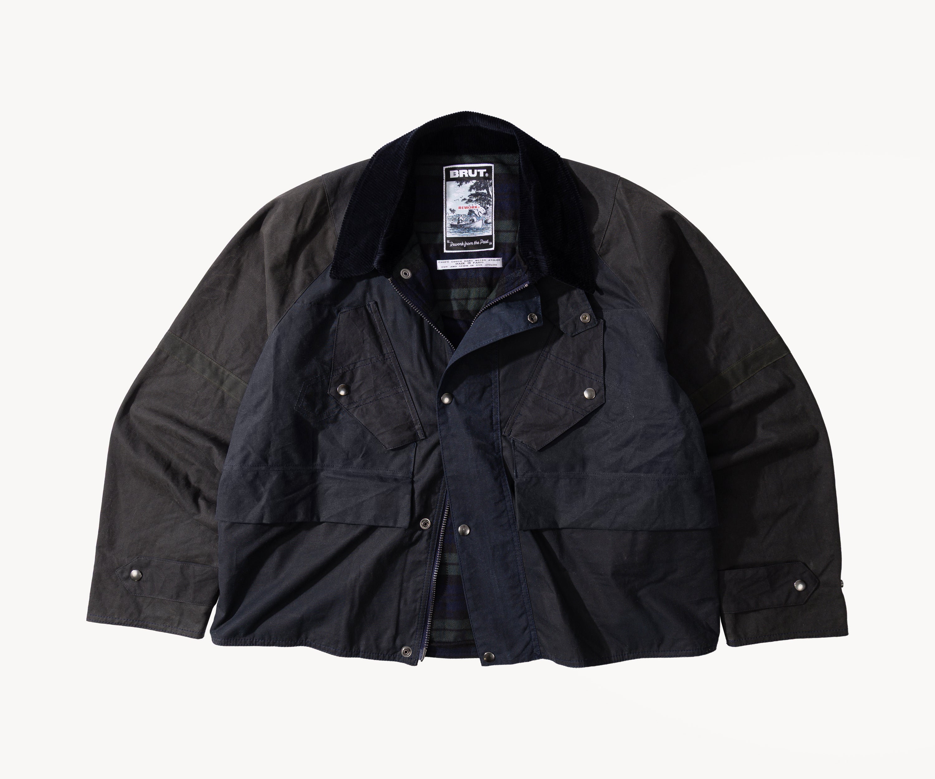 REWORK® TACTICAL WAX JACKET - N° 019 Coats & Jackets LARGE / BLUE - BRUT Clothing US
