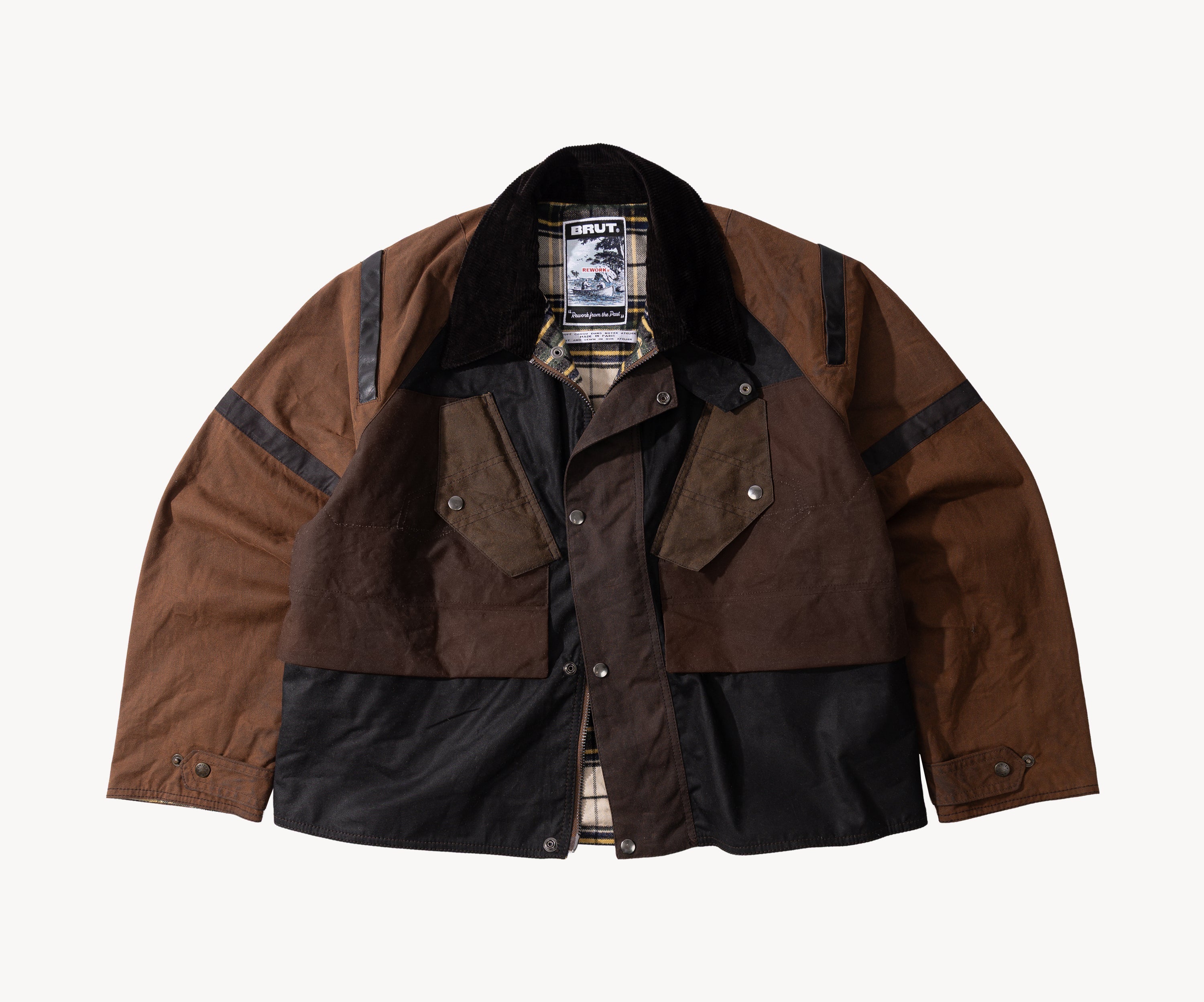 REWORK® TACTICAL WAX JACKET - N° 025 Coats & Jackets LARGE / BROWN - BRUT Clothing US