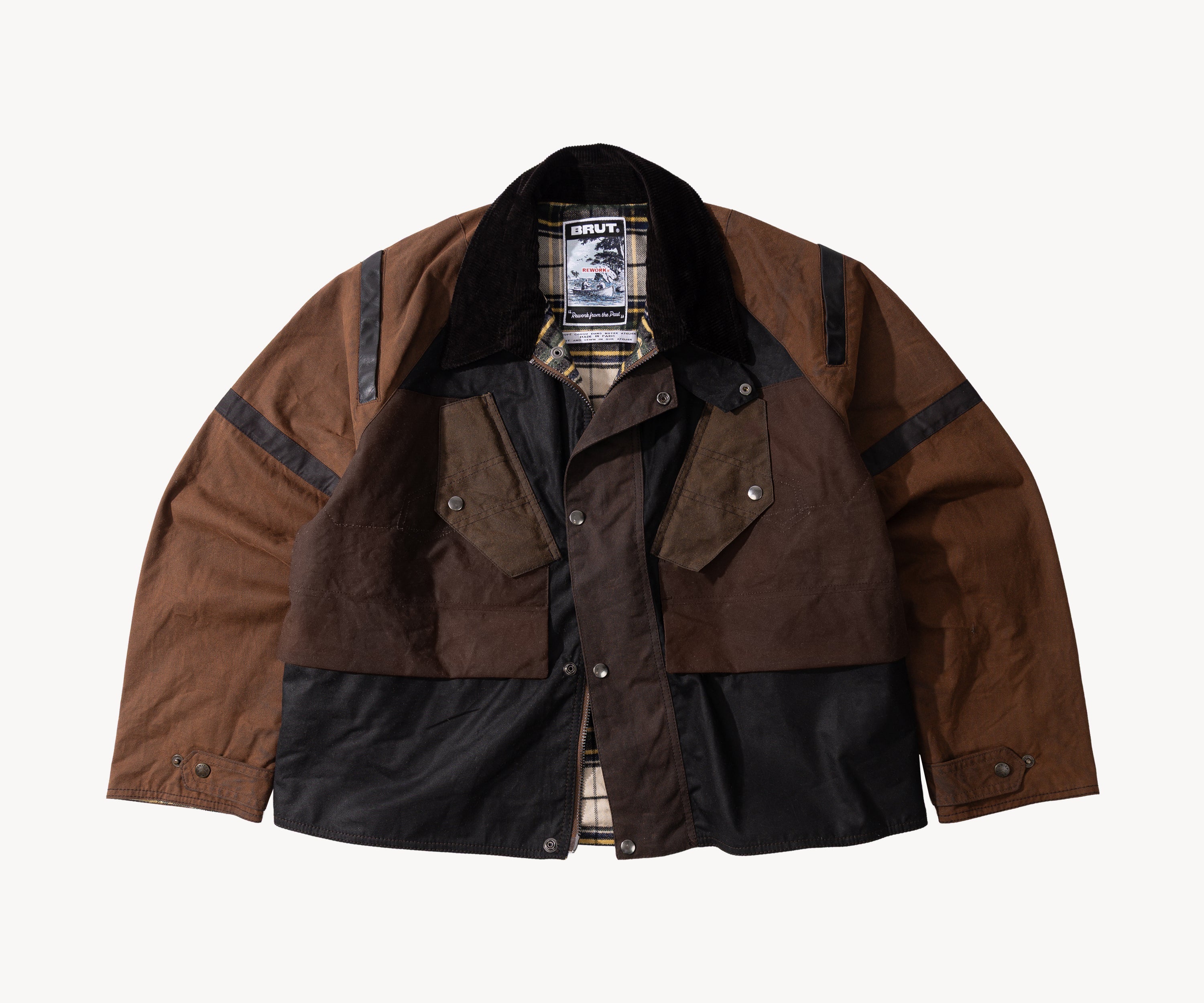 REWORK® TACTICAL WAX JACKET - N° 025 Coats & Jackets LARGE / BROWN - BRUT Clothing US