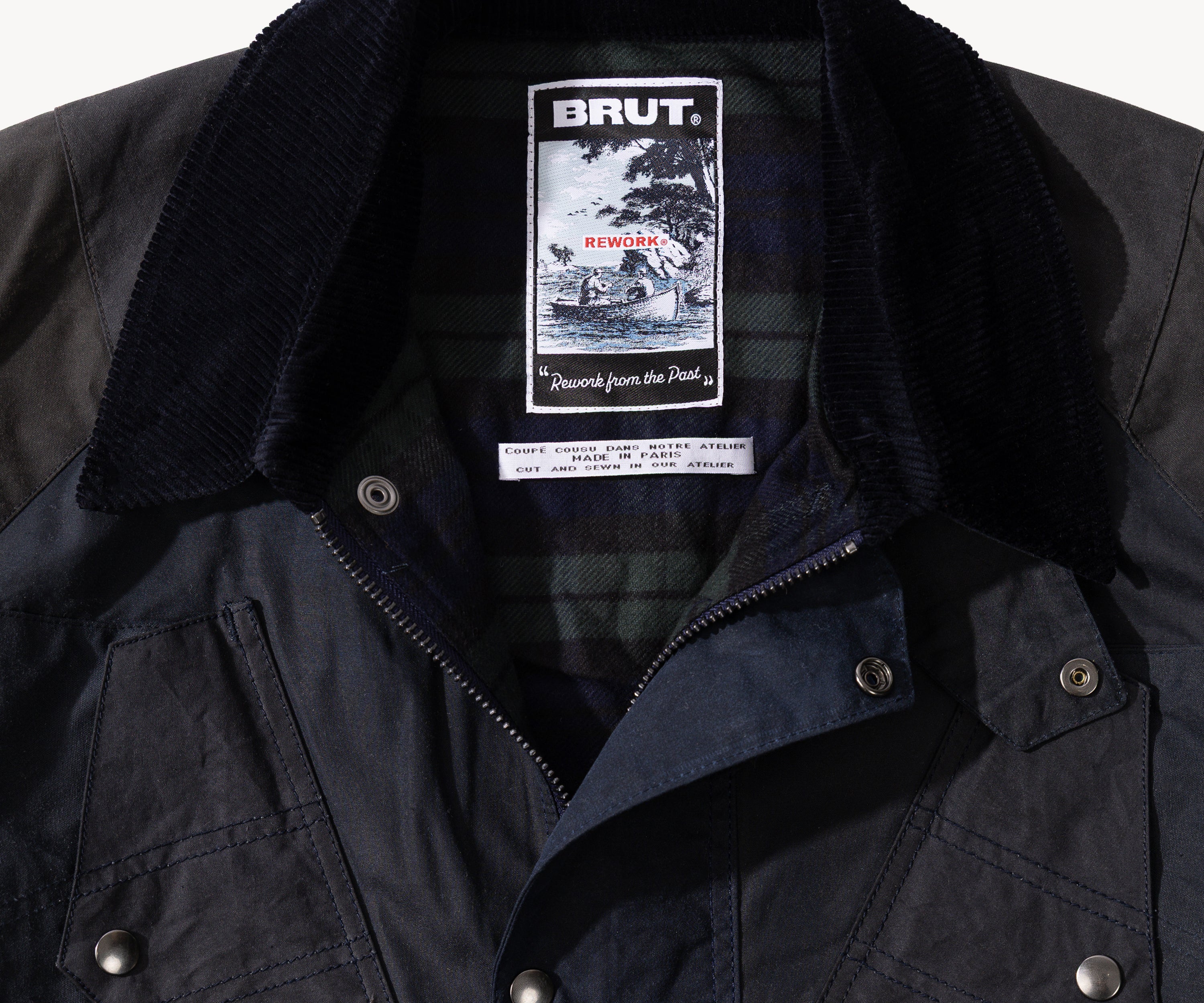 REWORK® TACTICAL WAX JACKET - N° 019 Coats & Jackets LARGE / BLUE - BRUT Clothing US