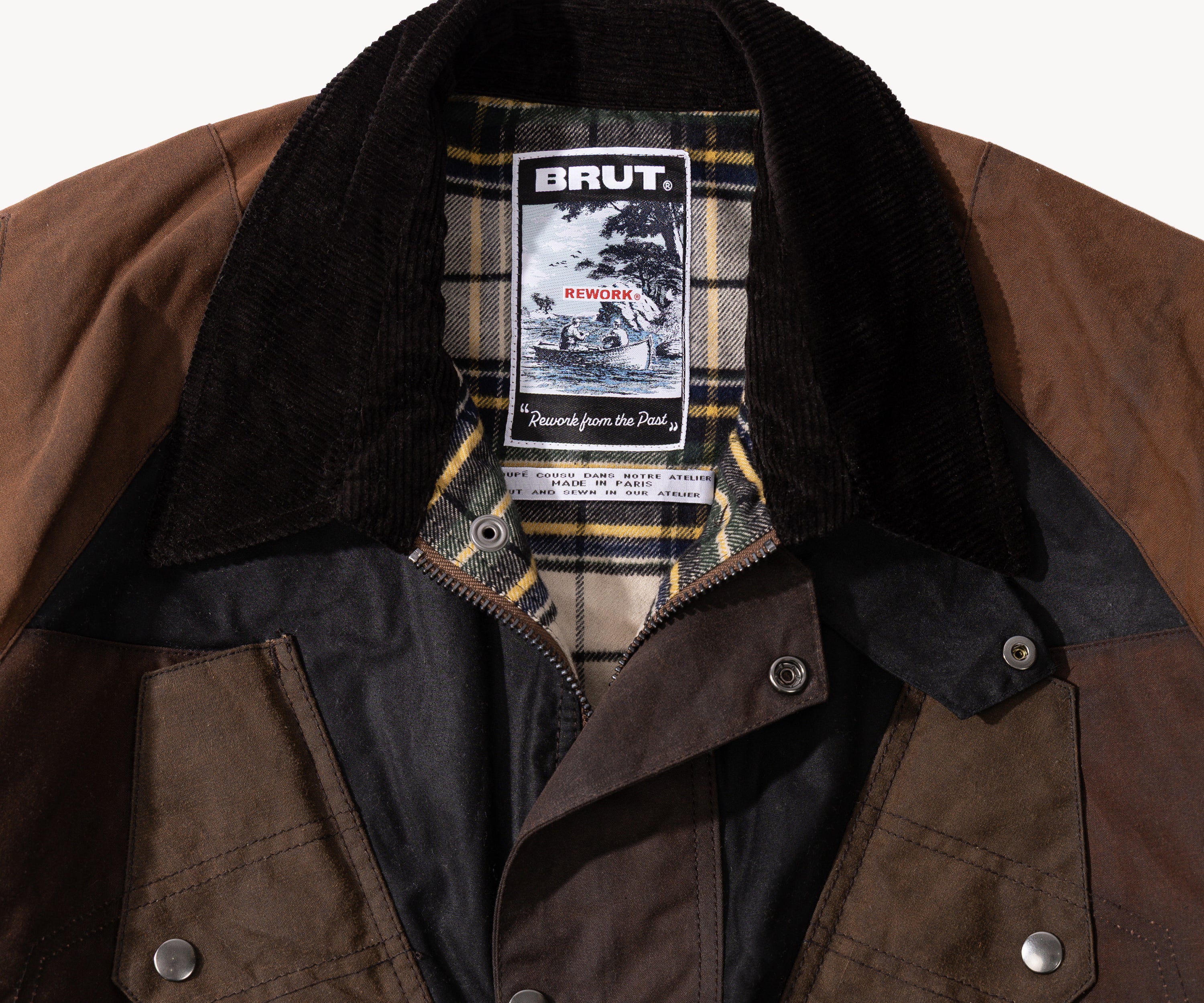REWORK® TACTICAL WAX JACKET - N° 025 Coats & Jackets LARGE / BROWN - BRUT Clothing US