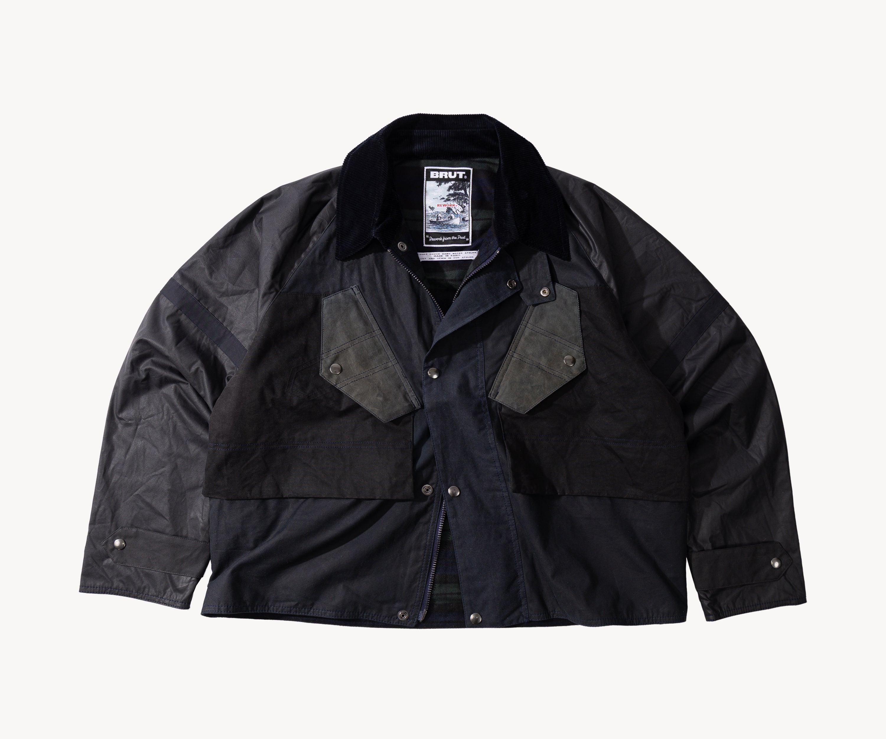 REWORK® TACTICAL WAX JACKET - N° 020 Coats & Jackets LARGE / BLUE - BRUT Clothing US