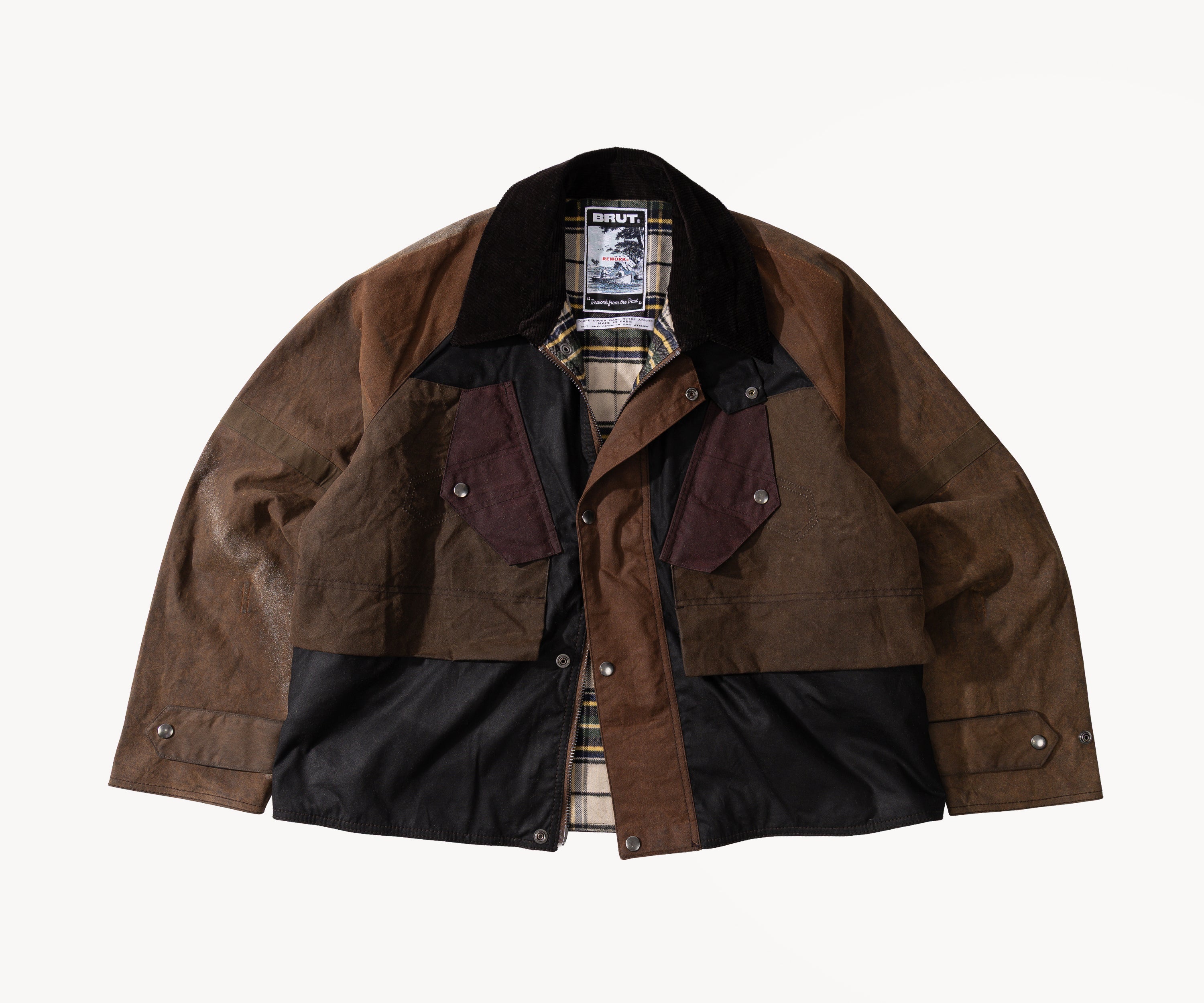 REWORK® TACTICAL WAX JACKET - N° 026 Coats & Jackets LARGE / BROWN - BRUT Clothing US