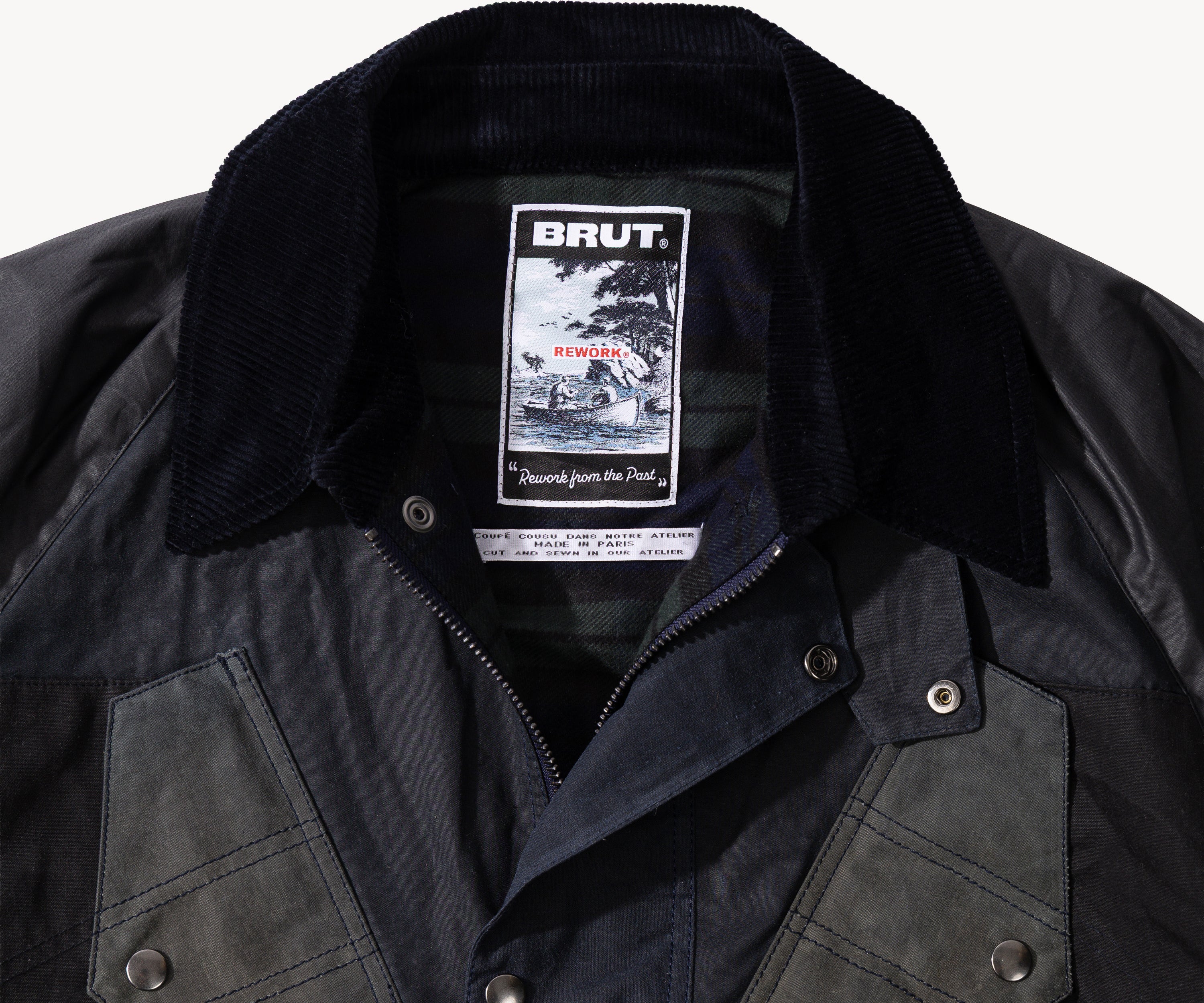 REWORK® TACTICAL WAX JACKET - N° 020 Coats & Jackets LARGE / BLUE - BRUT Clothing US