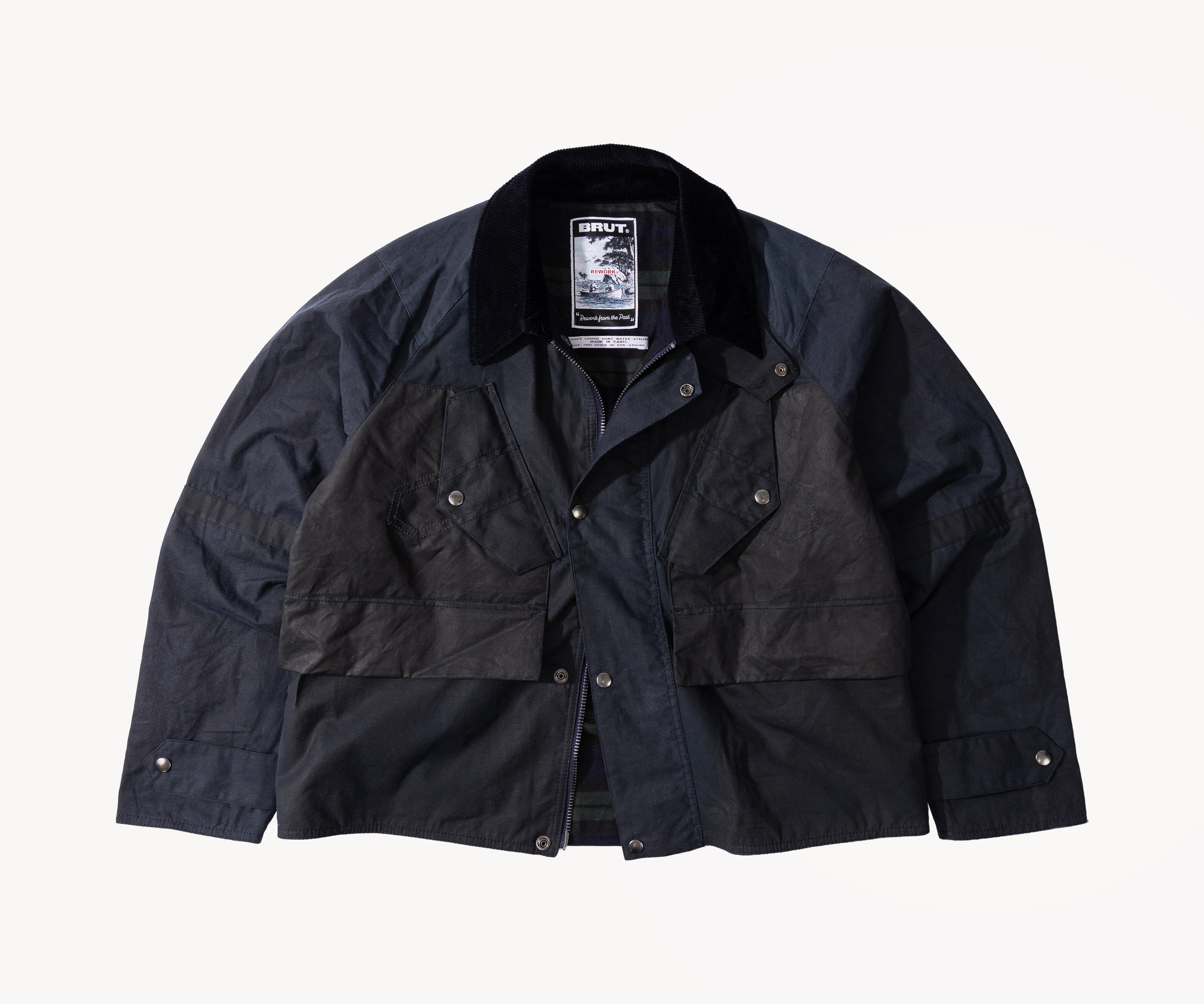 REWORK® TACTICAL WAX JACKET - N° 010 Coats & Jackets MEDIUM / BLUE - BRUT Clothing US