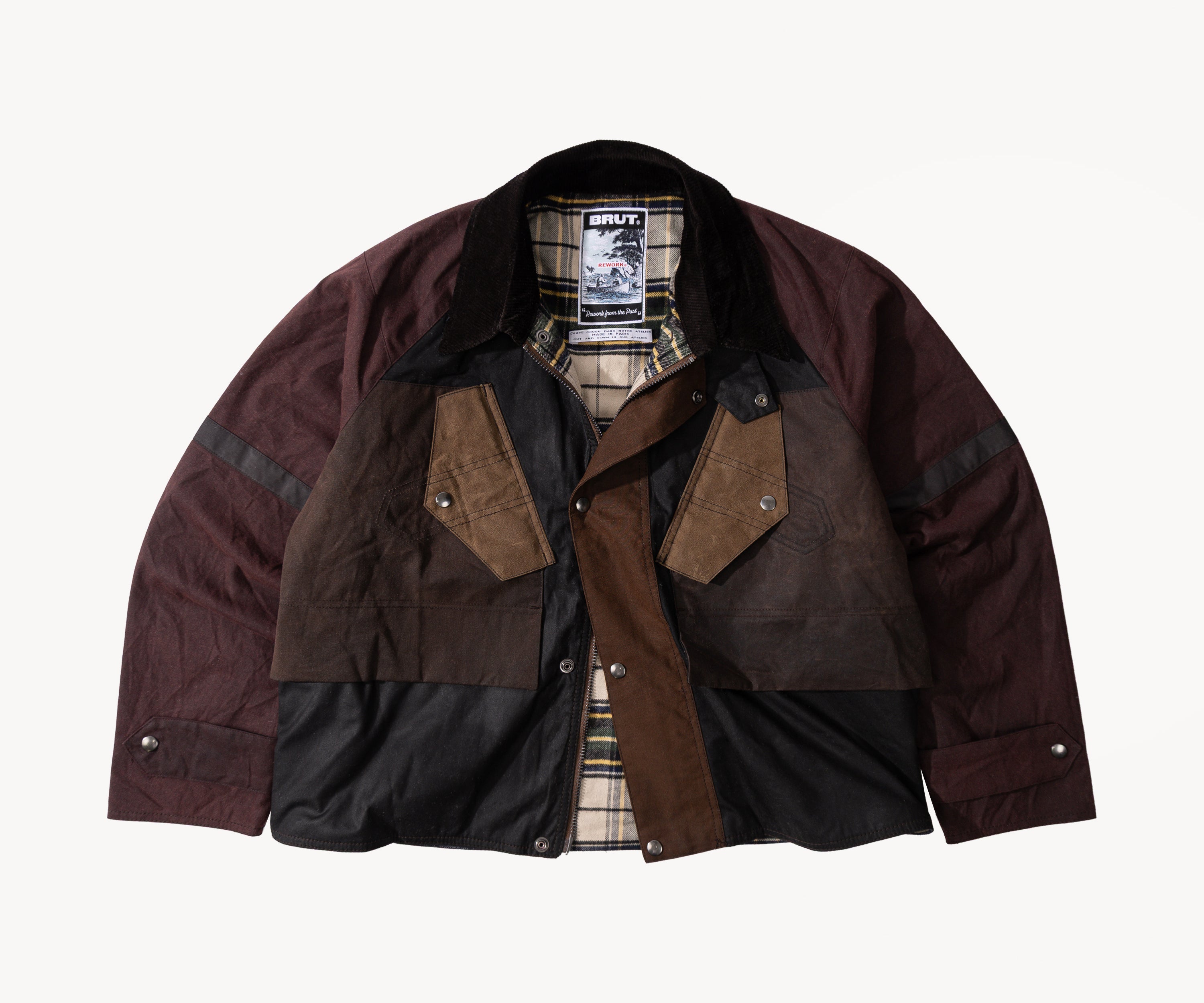 REWORK® TACTICAL WAX JACKET - N° 015 Coats & Jackets MEDIUM / BROWN - BRUT Clothing US
