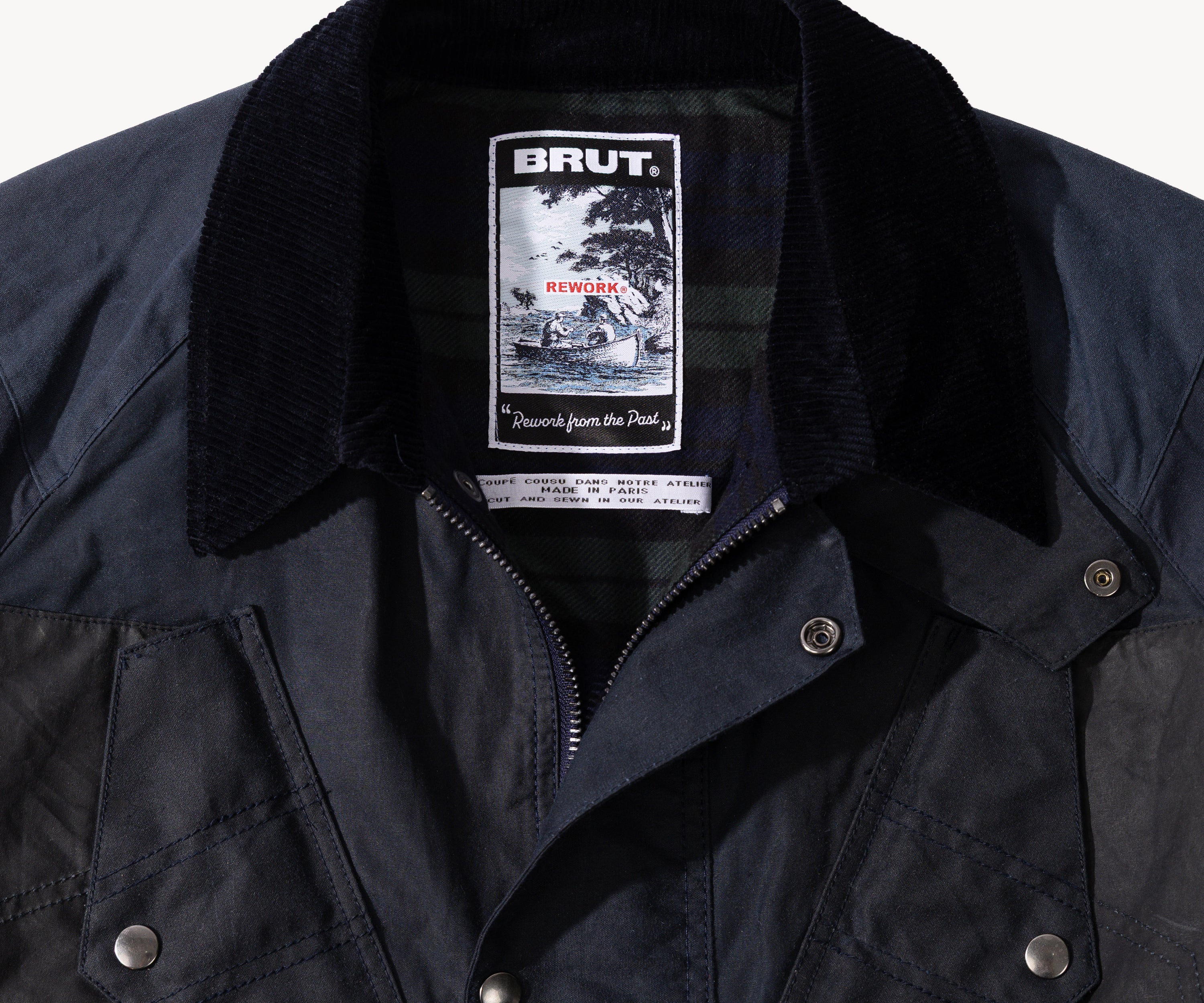 REWORK® TACTICAL WAX JACKET - N° 010 Coats & Jackets MEDIUM / BLUE - BRUT Clothing US