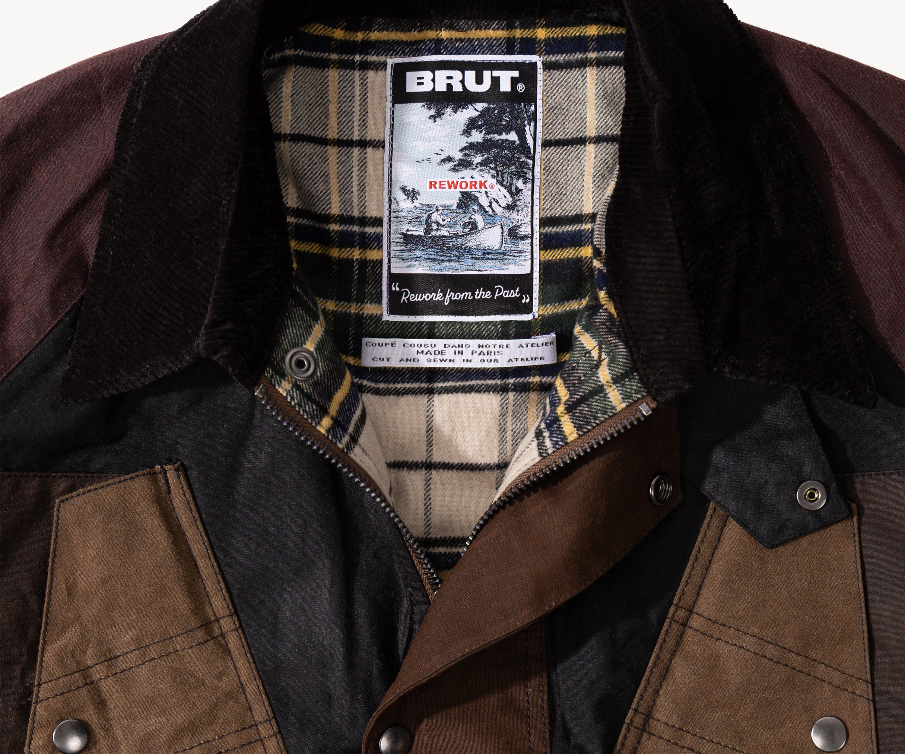 REWORK® TACTICAL WAX JACKET - N° 015 Coats & Jackets MEDIUM / BROWN - BRUT Clothing US