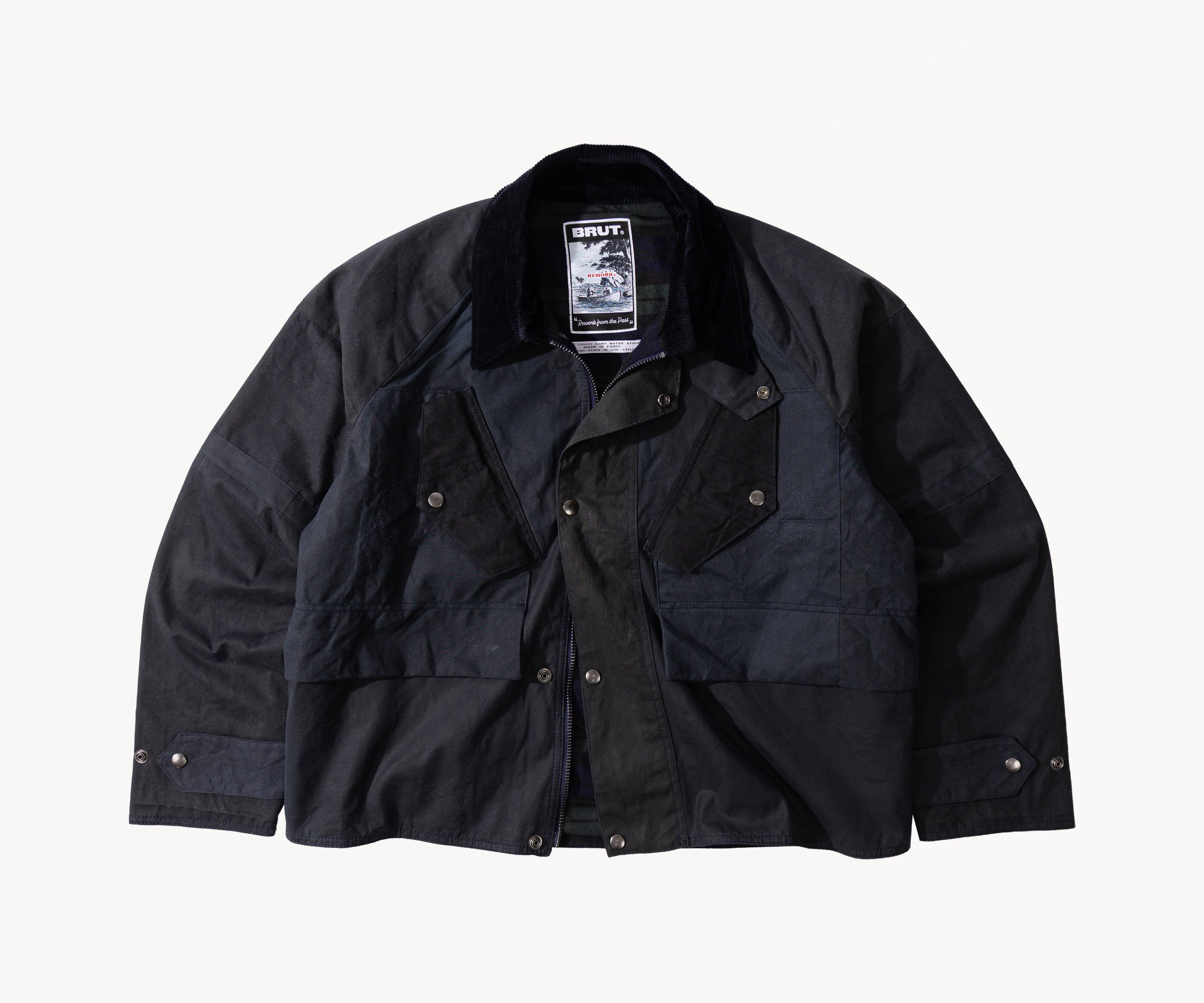 REWORK® TACTICAL WAX JACKET - N° 011 Coats & Jackets MEDIUM / BLUE - BRUT Clothing US