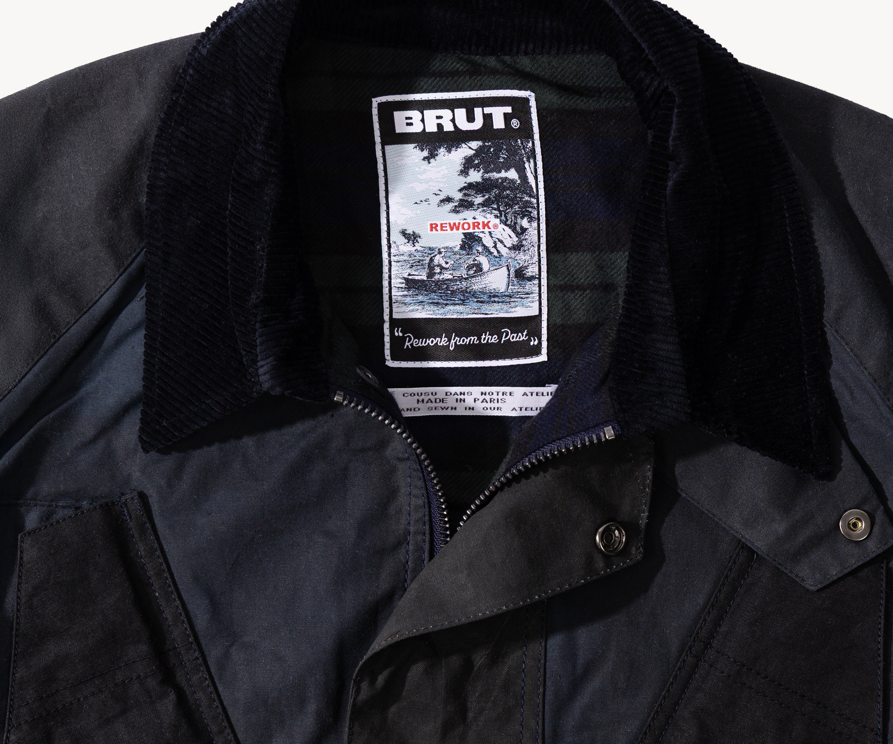 REWORK® TACTICAL WAX JACKET - N° 011 Coats & Jackets MEDIUM / BLUE - BRUT Clothing US