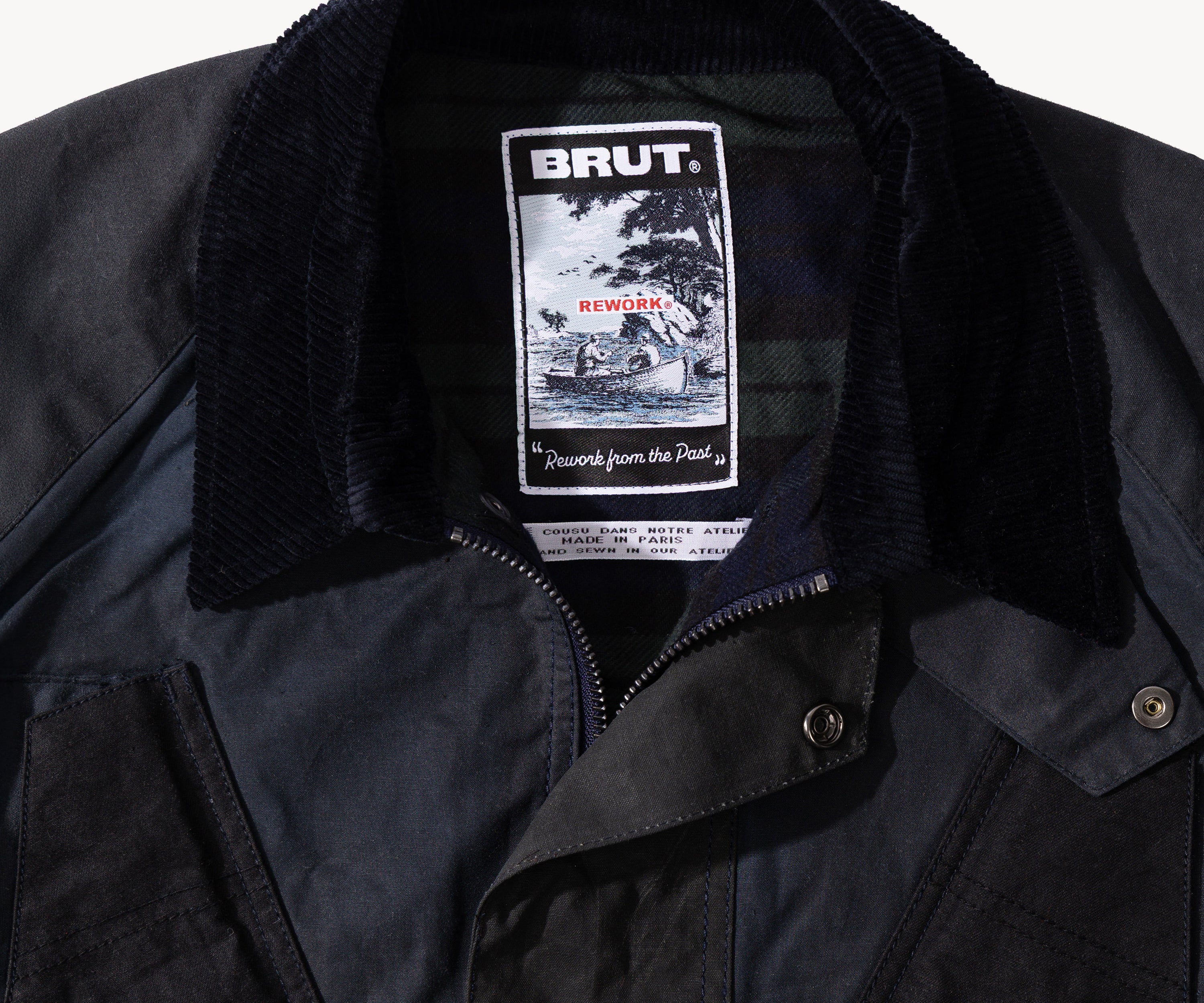 REWORK® TACTICAL WAX JACKET - N° 011 Coats & Jackets MEDIUM / BLUE - BRUT Clothing US