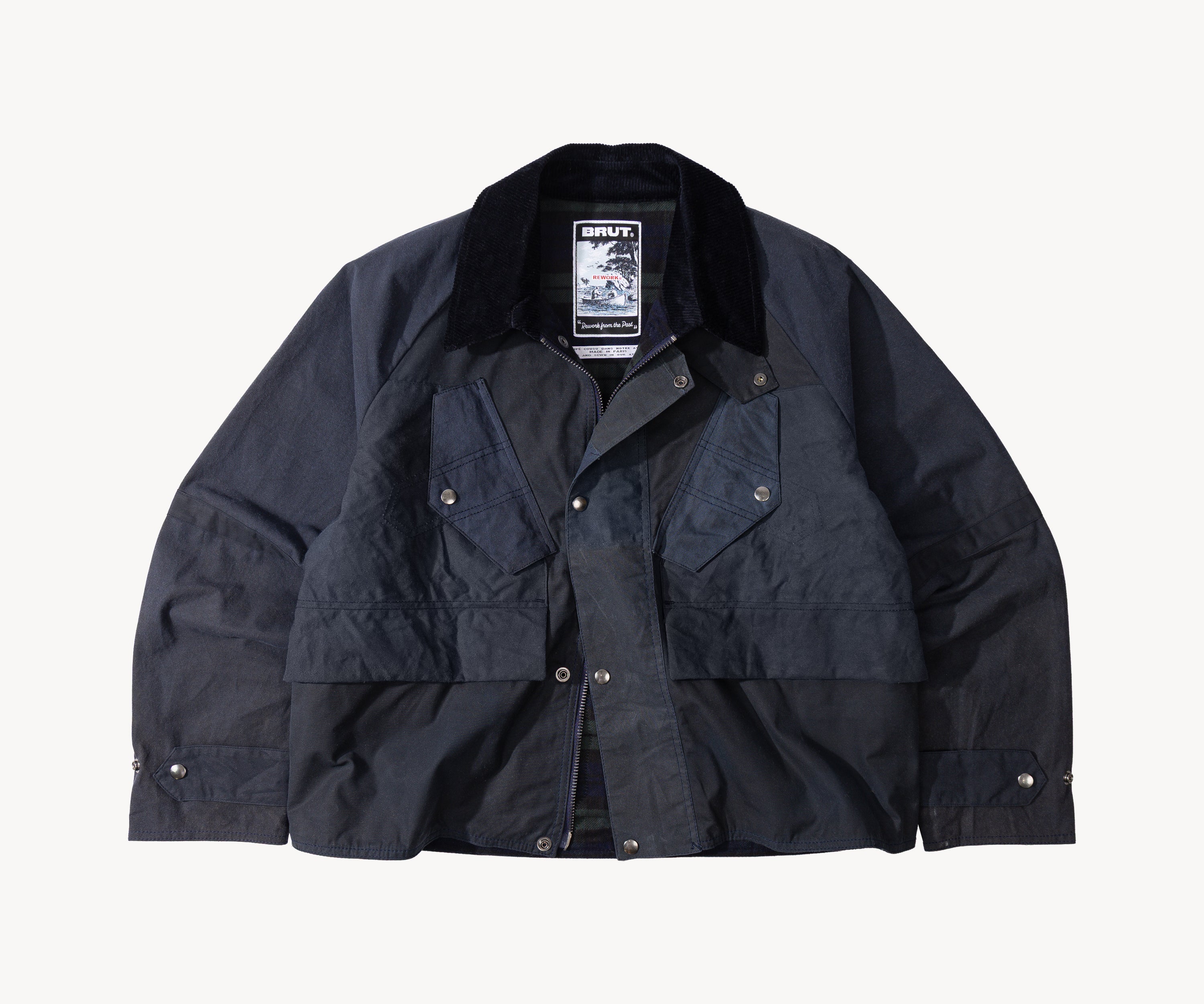 REWORK® TACTICAL WAX JACKET - N° 012 Coats & Jackets MEDIUM / BLUE - BRUT Clothing US