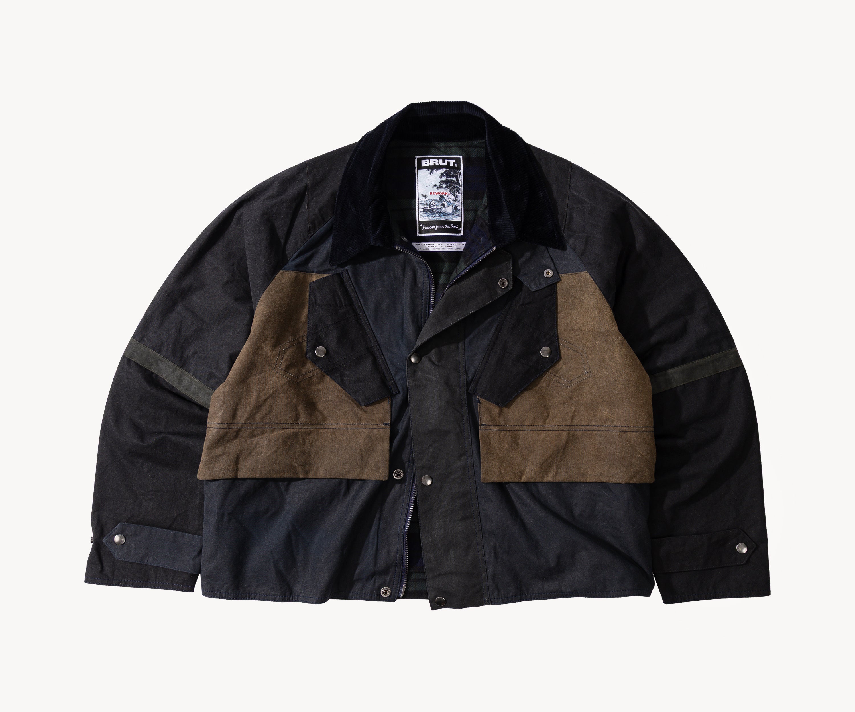 REWORK® TACTICAL WAX JACKET - N° 008 Coats & Jackets MEDIUM / BLUE - BRUT Clothing US