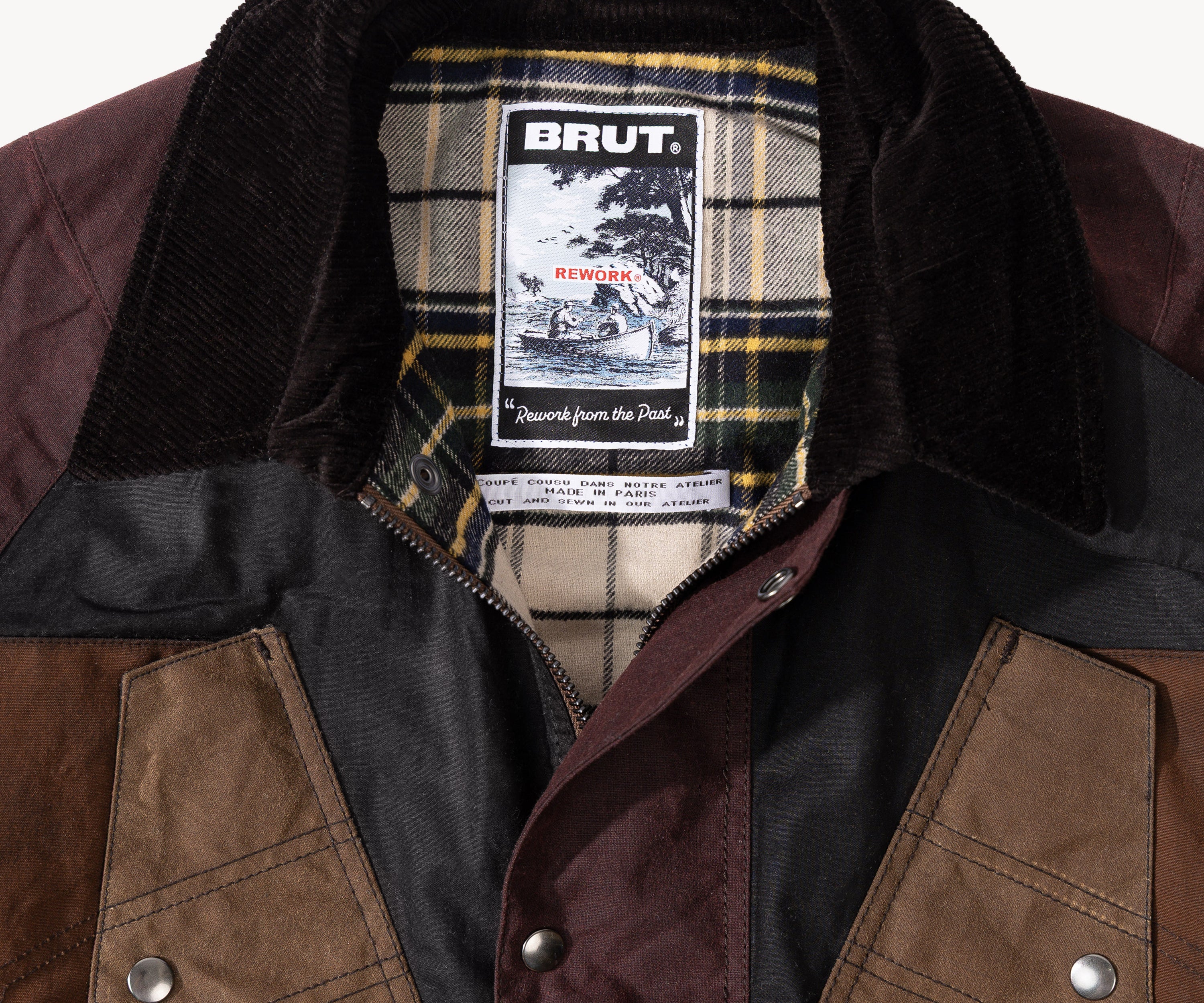 REWORK® TACTICAL WAX JACKET - N° 017 Coats & Jackets MEDIUM / BROWN - BRUT Clothing US