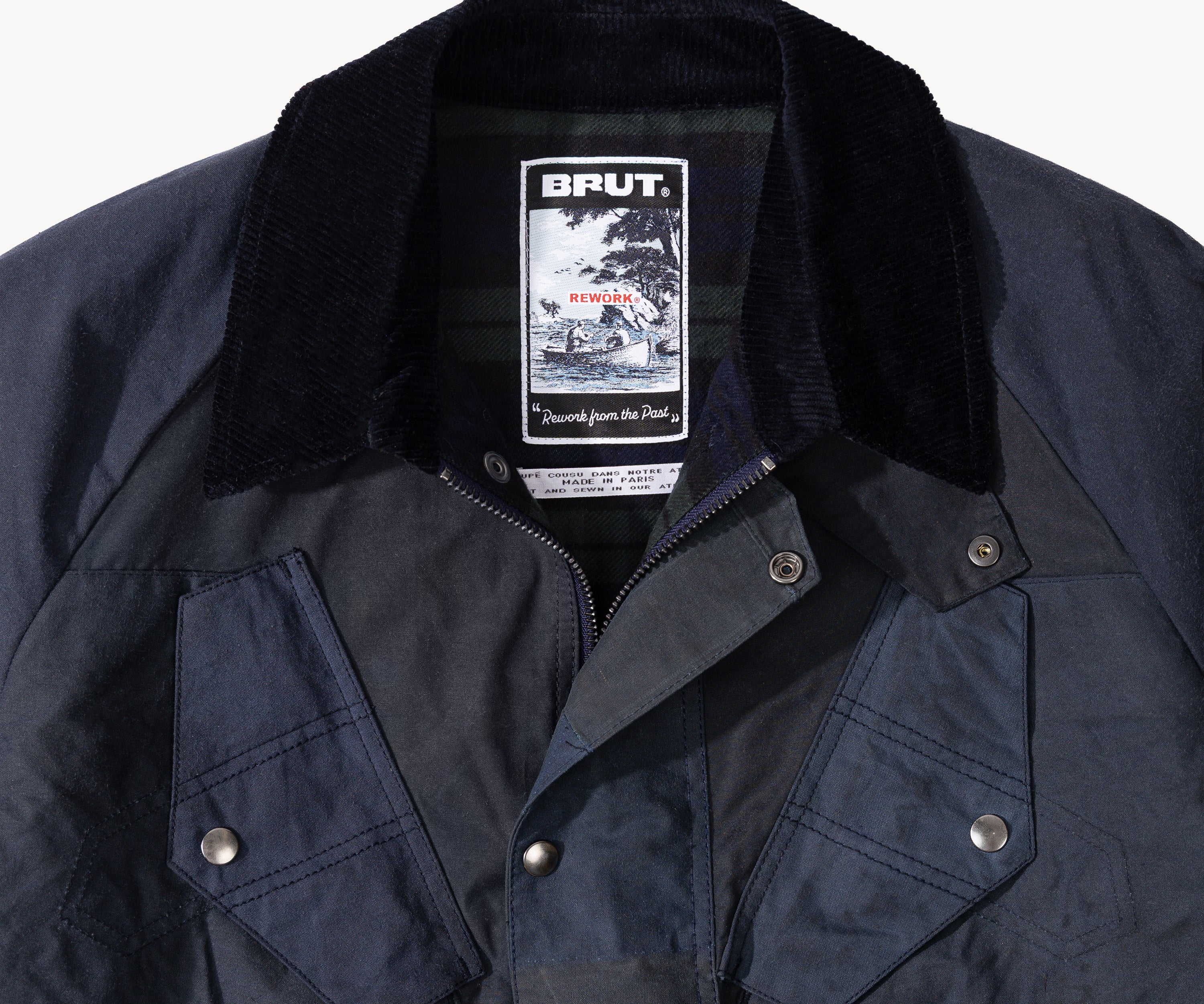 REWORK® TACTICAL WAX JACKET - N° 012 Coats & Jackets MEDIUM / BLUE - BRUT Clothing US