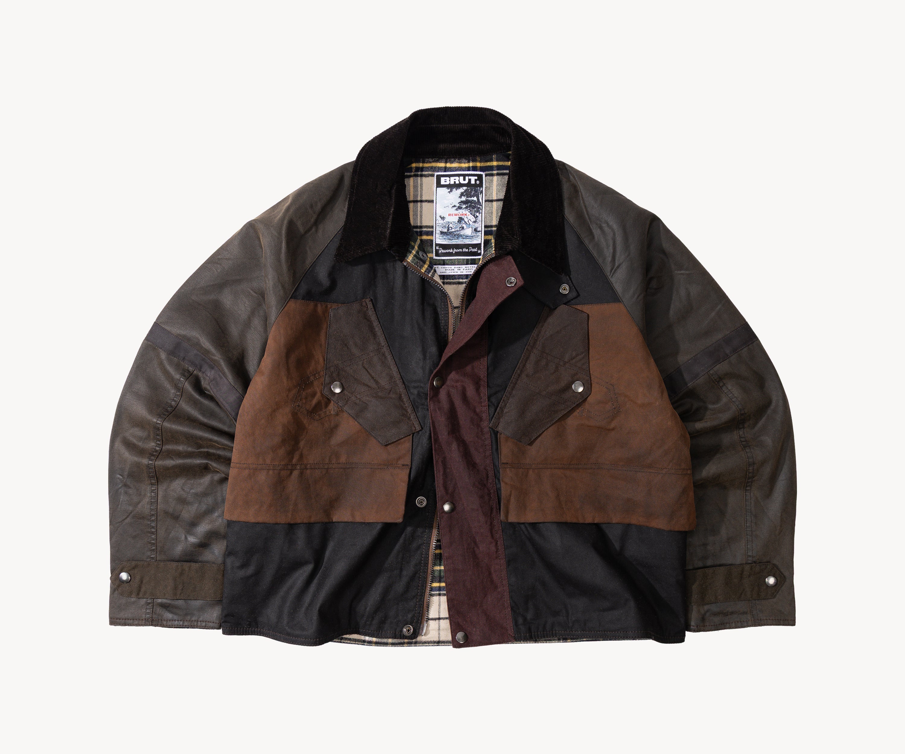 REWORK® TACTICAL WAX JACKET - N° 018 Coats & Jackets MEDIUM / BROWN - BRUT Clothing US