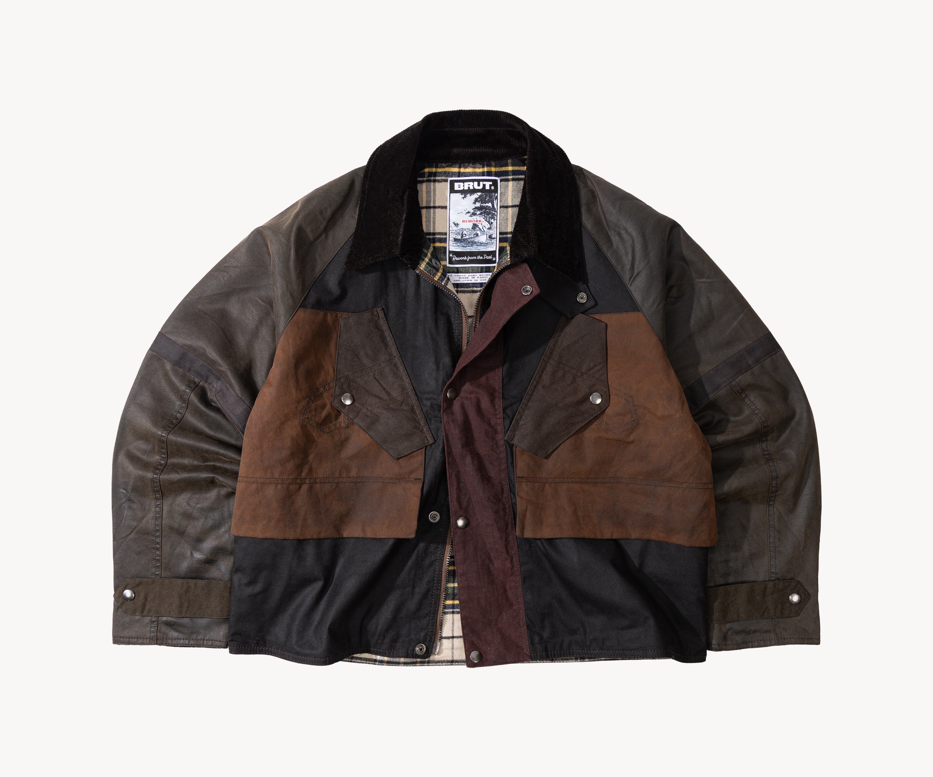 REWORK® TACTICAL WAX JACKET - N° 018 Coats & Jackets MEDIUM / BROWN - BRUT Clothing US