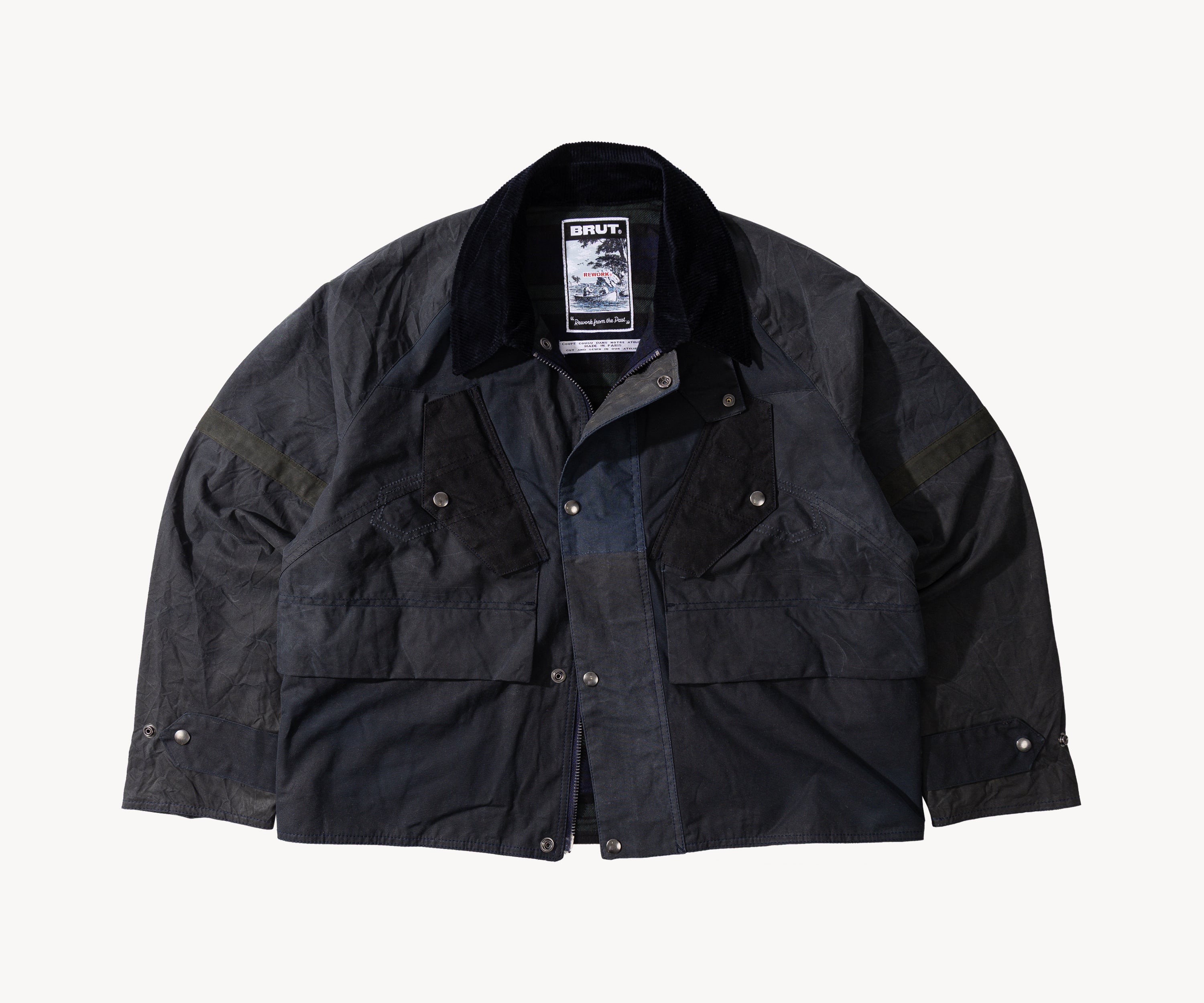 REWORK® TACTICAL WAX JACKET - N° 009 Coats & Jackets MEDIUM / BLUE - BRUT Clothing US