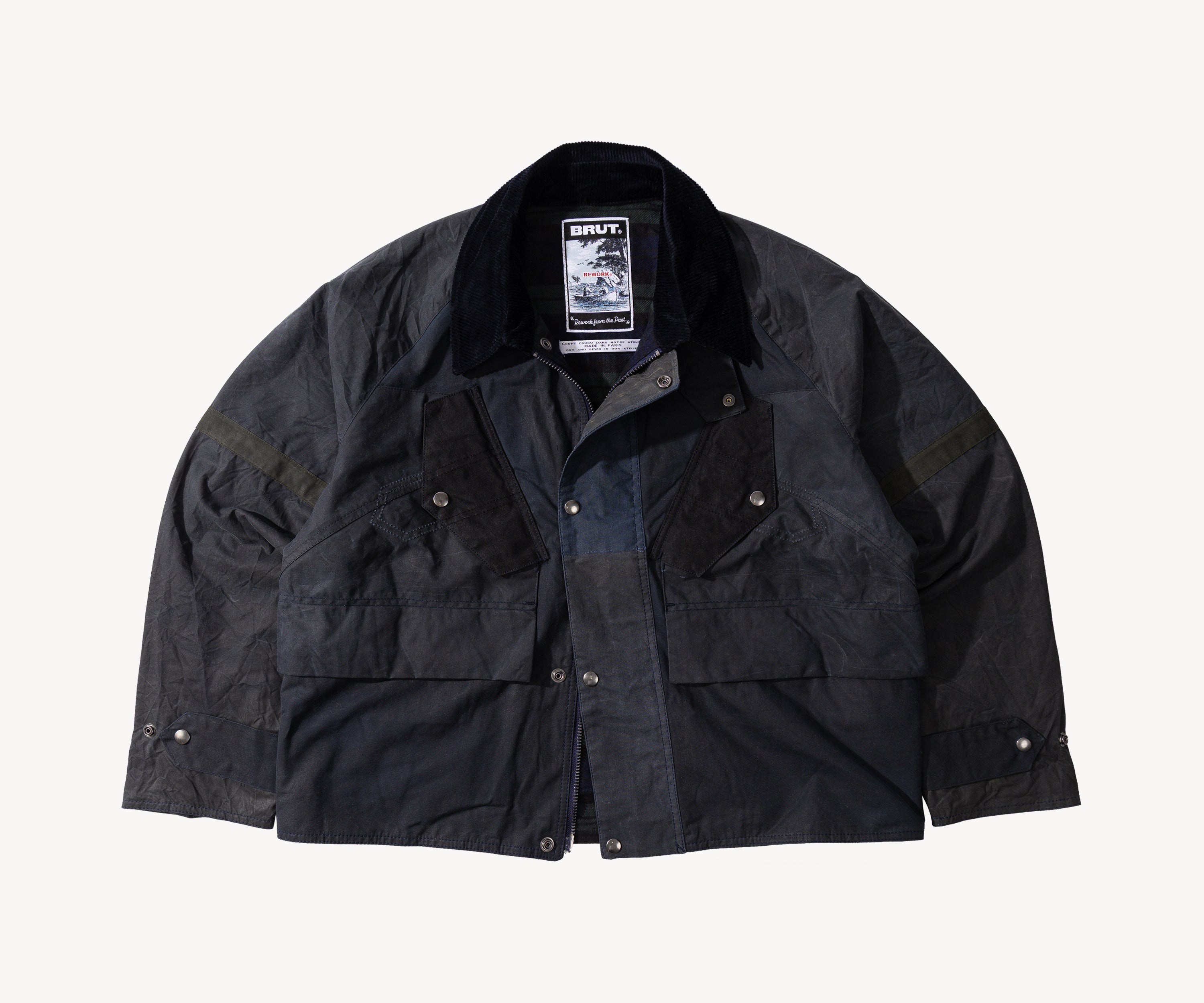 REWORK® TACTICAL WAX JACKET - N° 009 Coats & Jackets MEDIUM / BLUE - BRUT Clothing US
