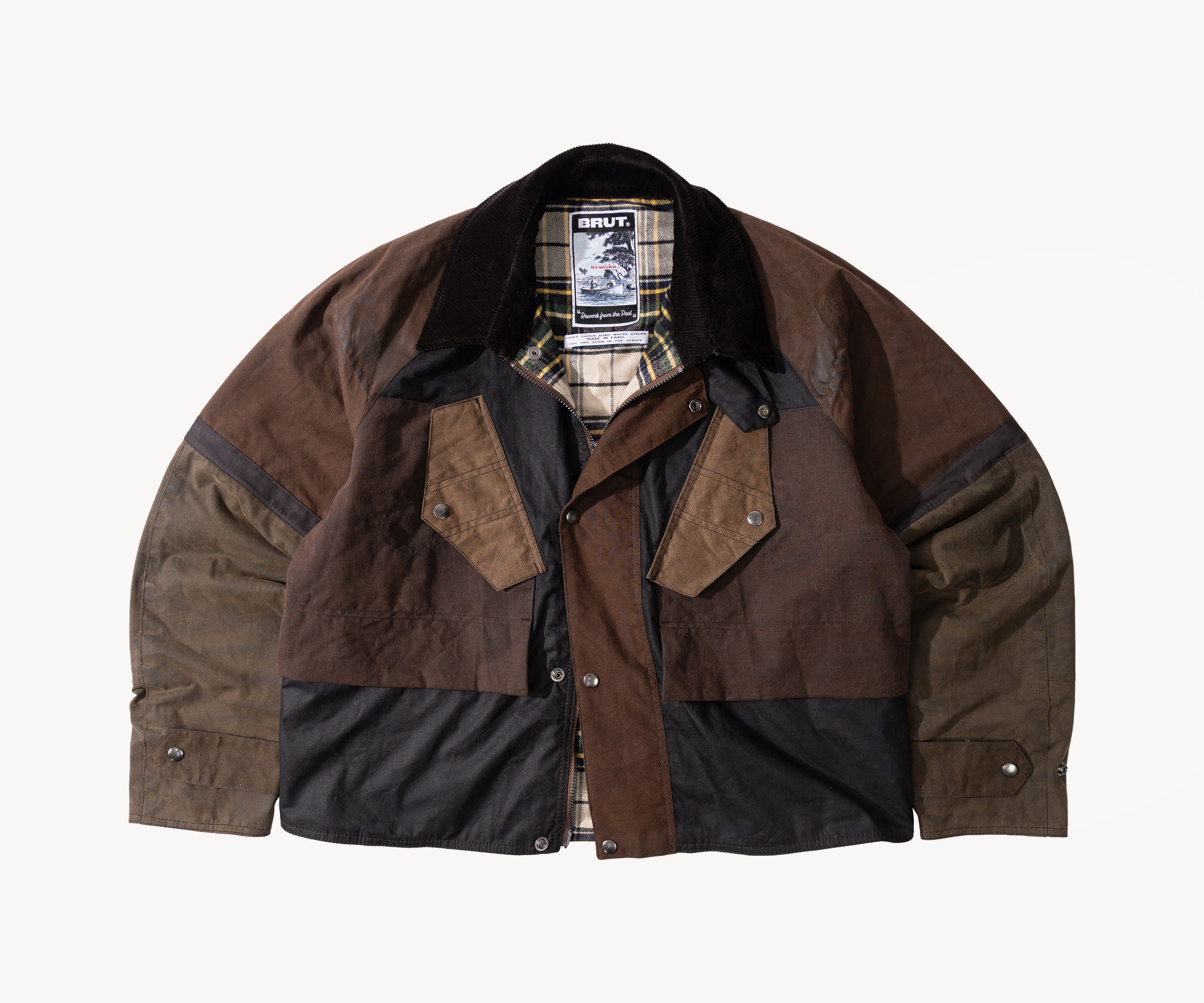 REWORK® TACTICAL WAX JACKET - N° 014 Coats & Jackets MEDIUM / BROWN - BRUT Clothing US