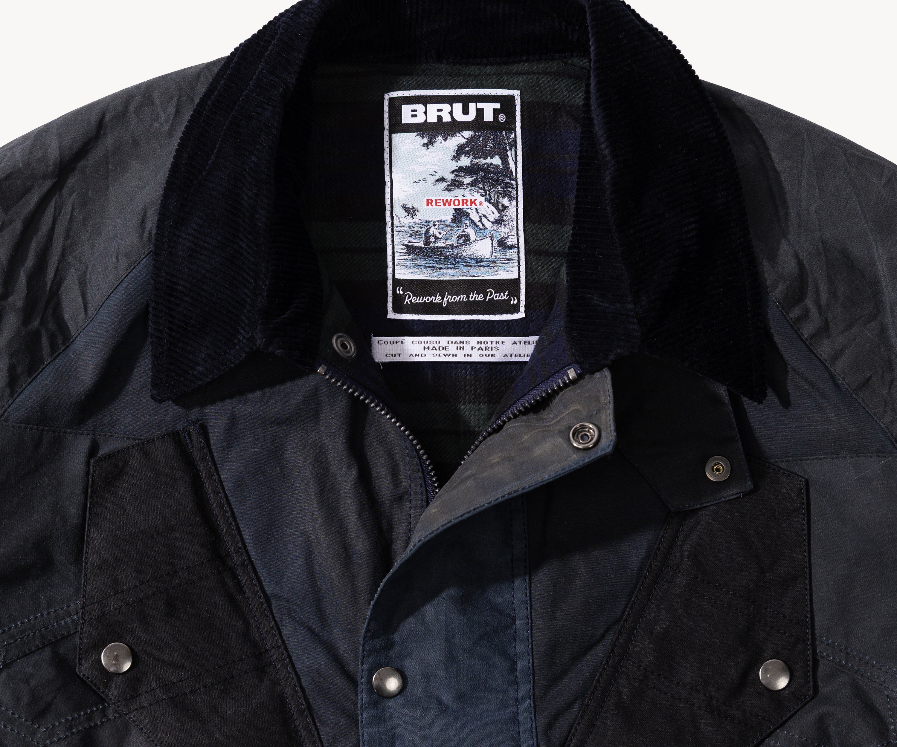 REWORK® TACTICAL WAX JACKET - N° 009 Coats & Jackets MEDIUM / BLUE - BRUT Clothing US