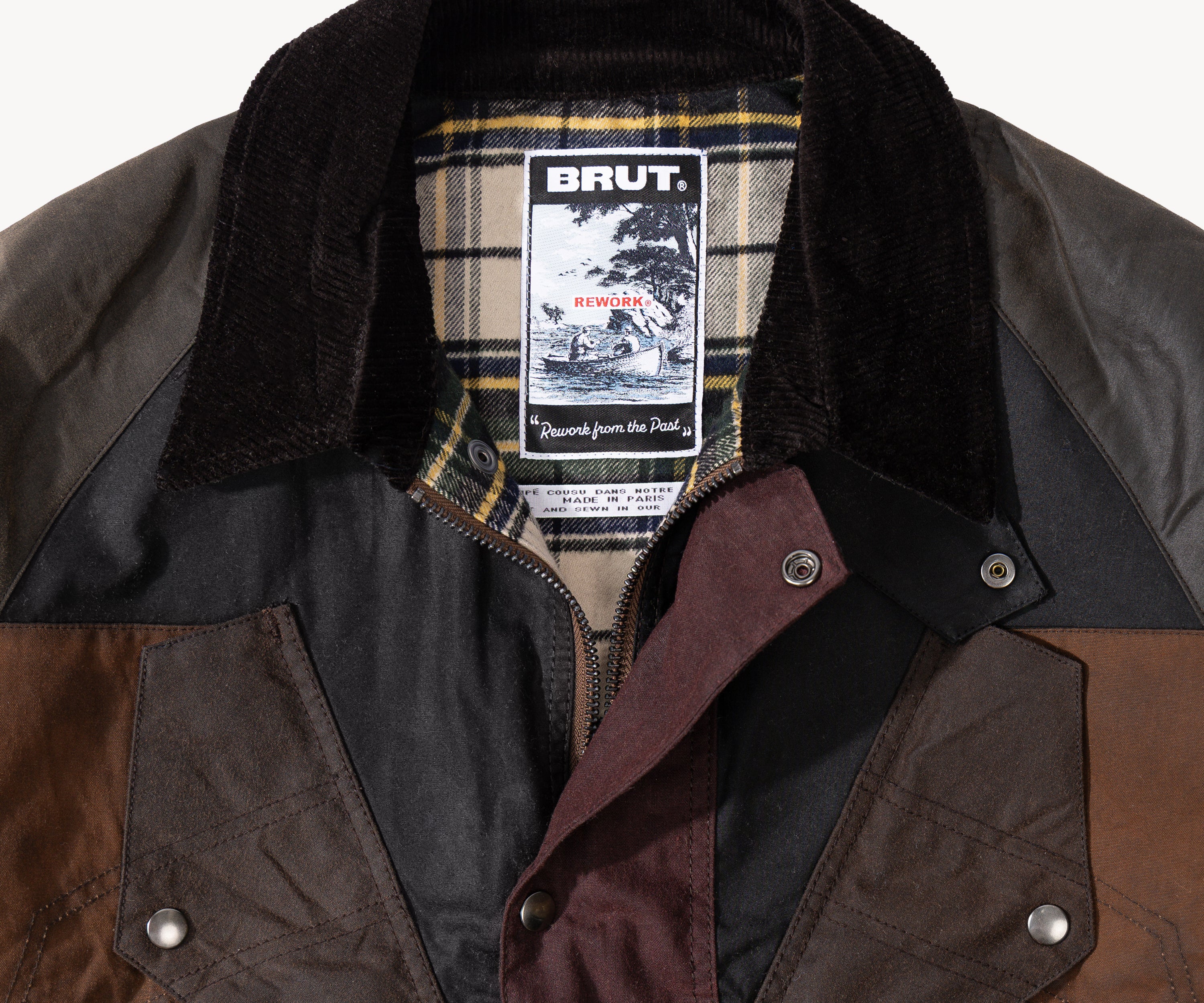 REWORK® TACTICAL WAX JACKET - N° 018 Coats & Jackets MEDIUM / BROWN - BRUT Clothing US