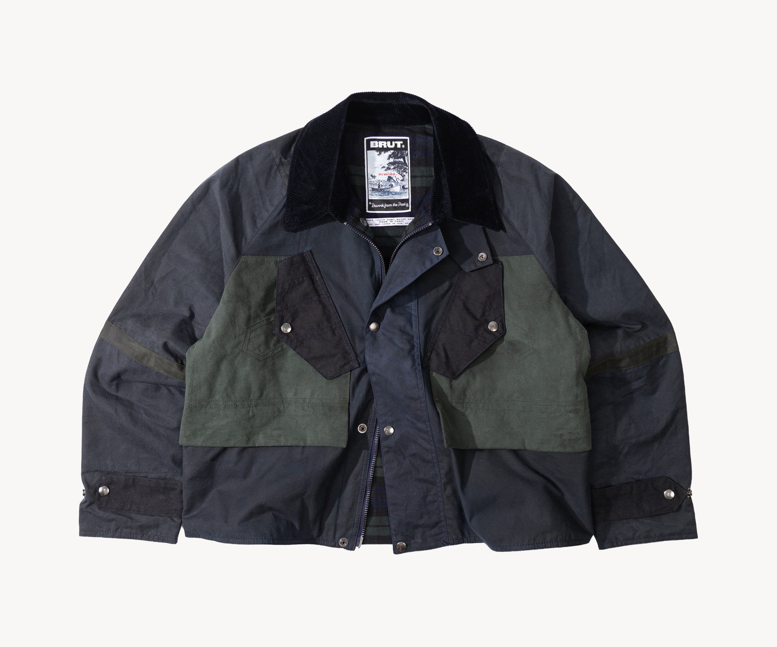 REWORK® TACTICAL WAX JACKET - N° 004 Coats & Jackets SMALL / BLUE - BRUT Clothing US