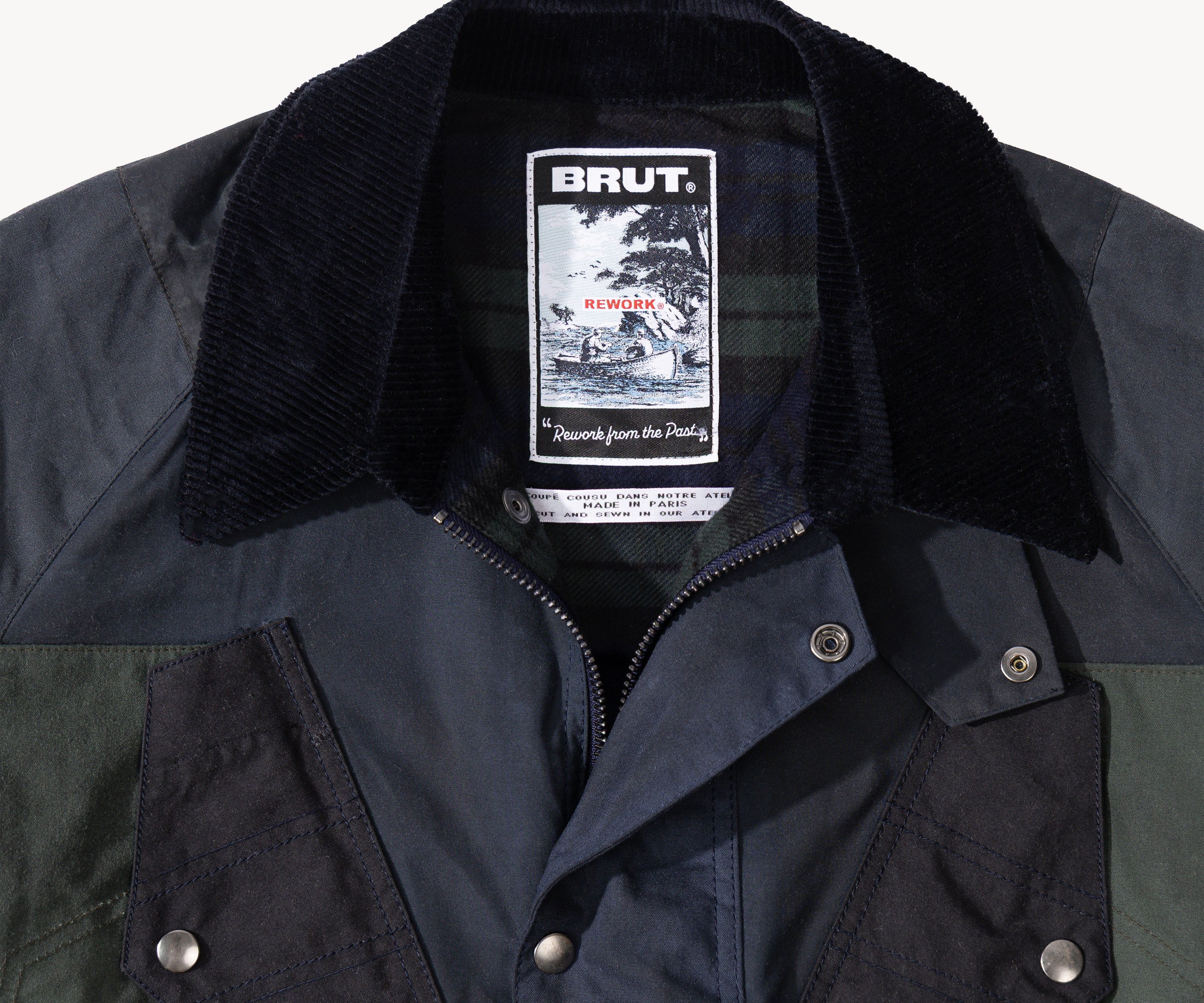 REWORK® TACTICAL WAX JACKET - N° 004 Coats & Jackets SMALL / BLUE - BRUT Clothing US