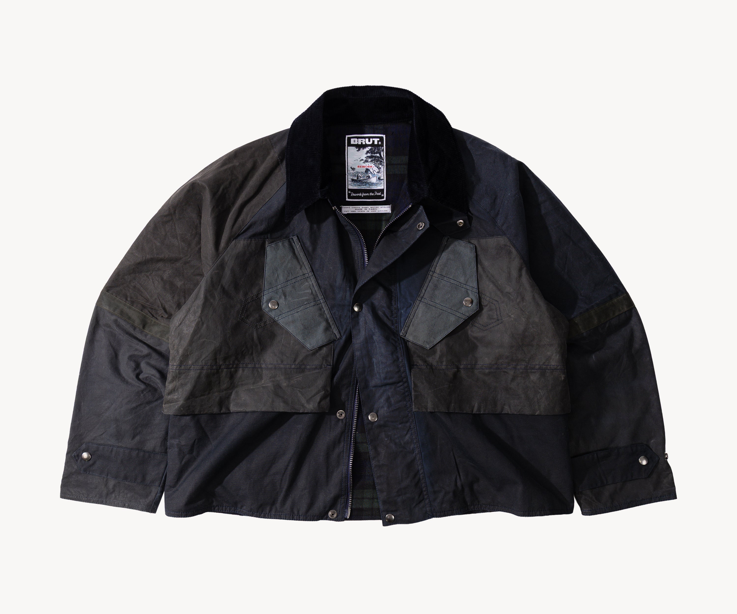REWORK® TACTICAL WAX JACKET - N° 030 Coats & Jackets X-LARGE / BLUE - BRUT Clothing US
