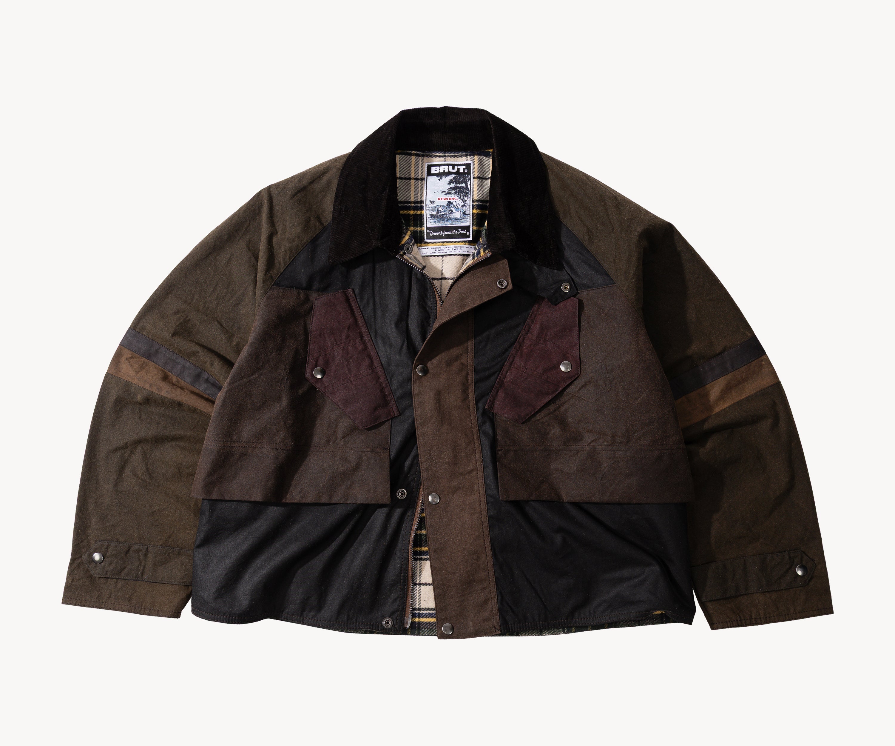 REWORK® TACTICAL WAX JACKET - N° 034 Coats & Jackets X-LARGE / BROWN - BRUT Clothing US
