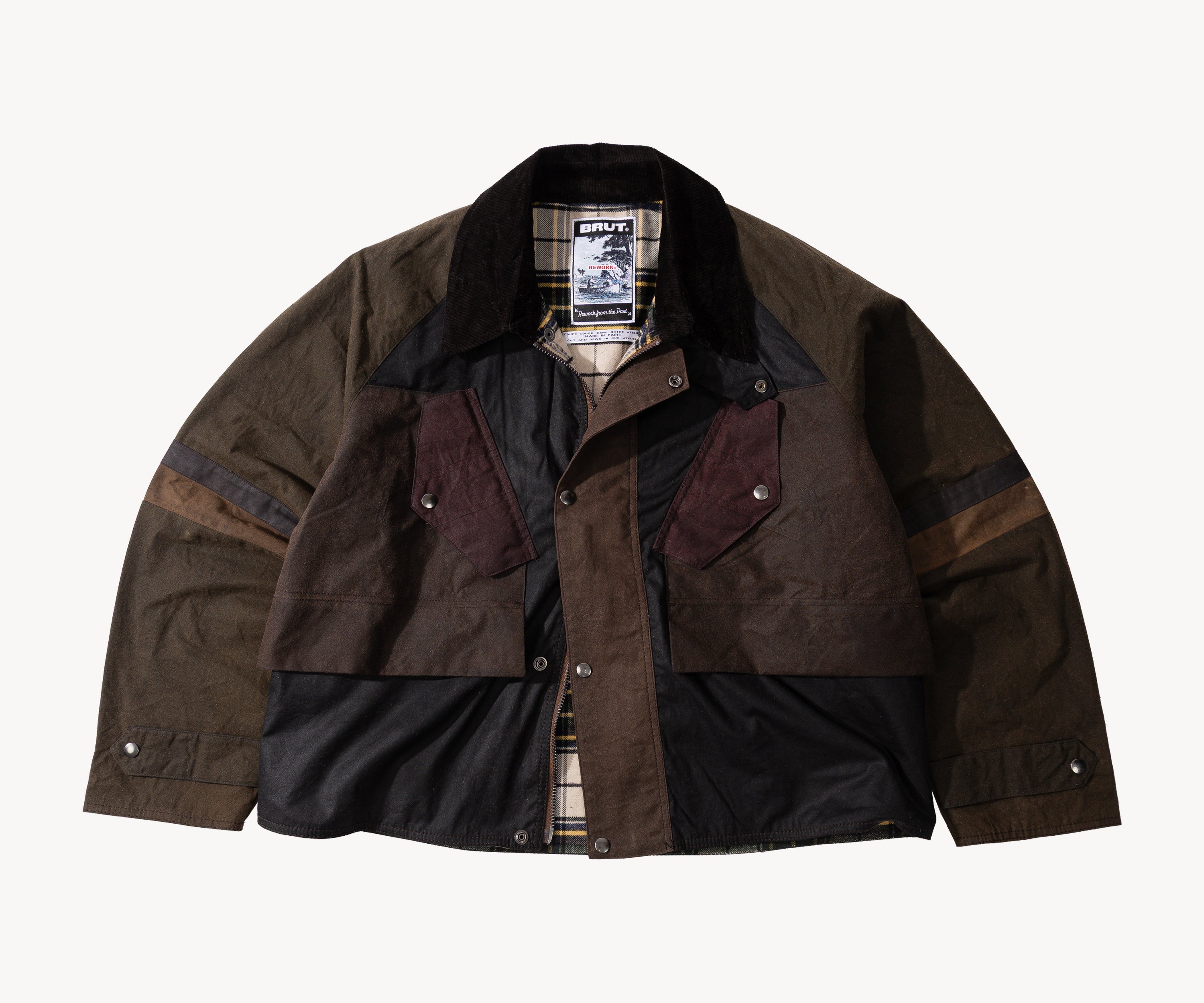 REWORK® TACTICAL WAX JACKET - N° 034 Coats & Jackets X-LARGE / BROWN - BRUT Clothing US