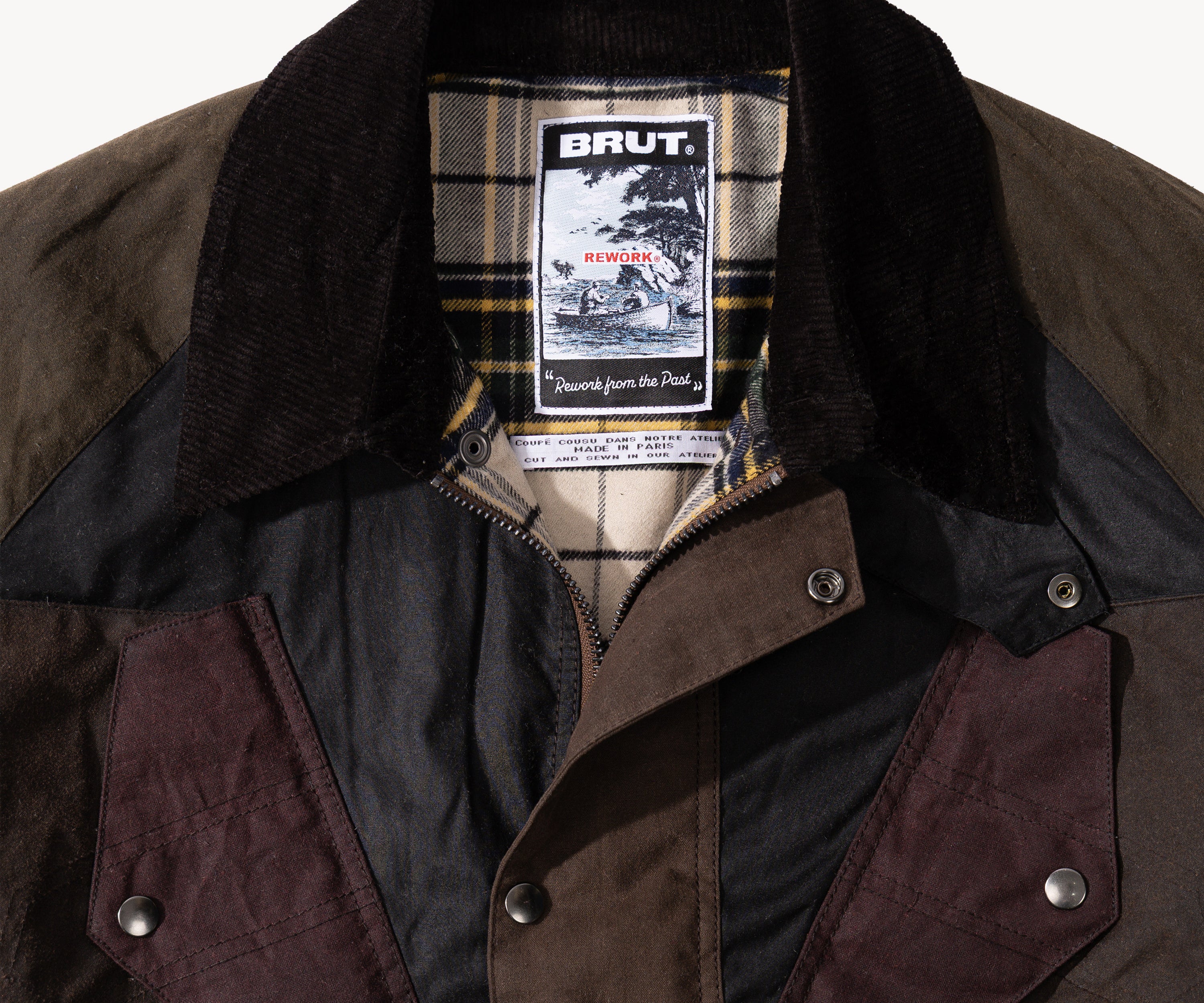 REWORK® TACTICAL WAX JACKET - N° 034 Coats & Jackets X-LARGE / BROWN - BRUT Clothing US