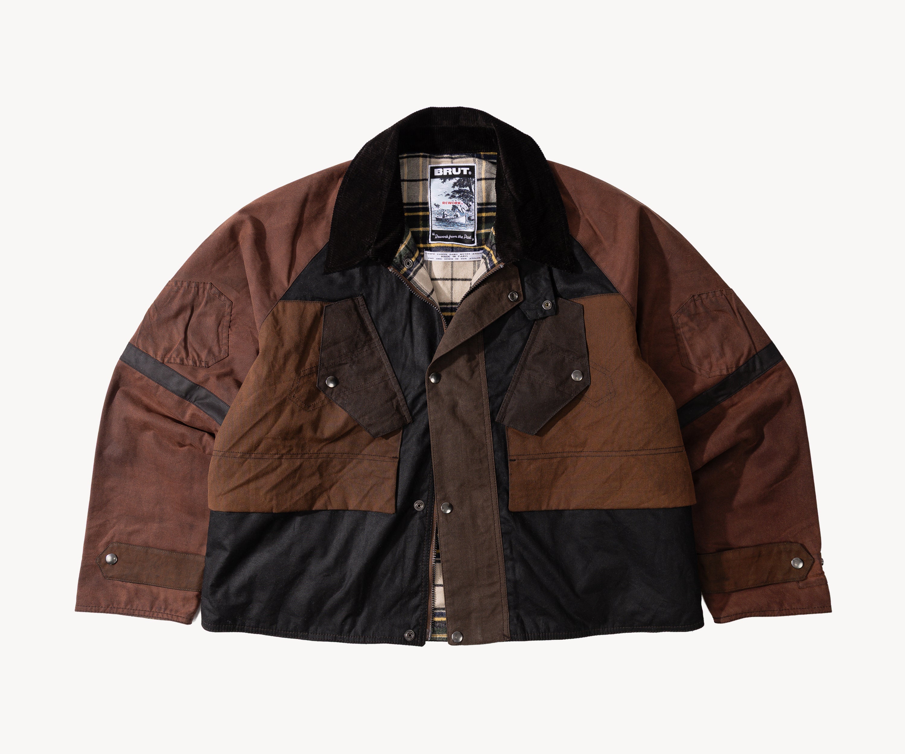REWORK® TACTICAL WAX JACKET - N° 035 Coats & Jackets X-LARGE / BROWN - BRUT Clothing US
