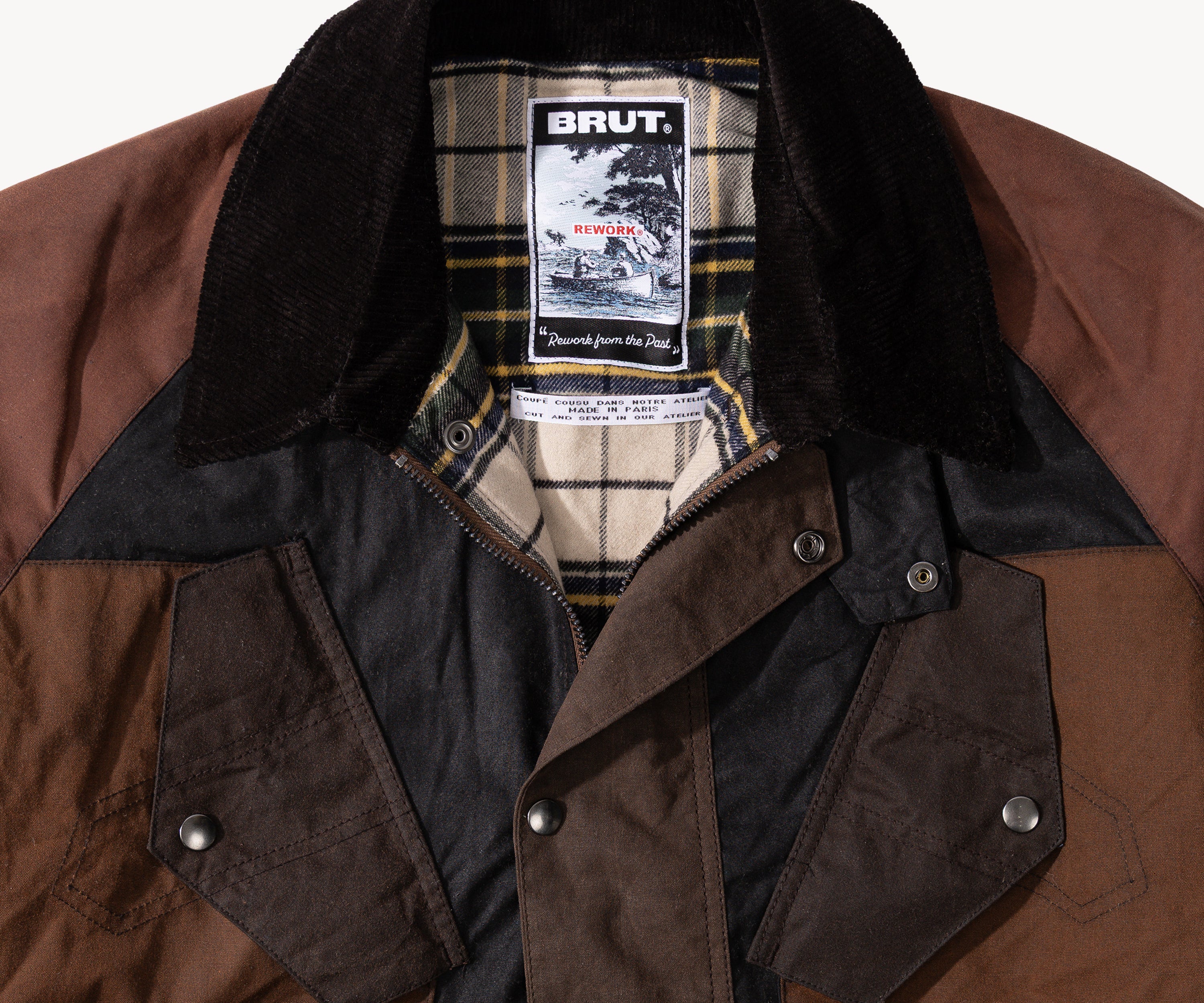 REWORK® TACTICAL WAX JACKET - N° 035 Coats & Jackets X-LARGE / BROWN - BRUT Clothing US