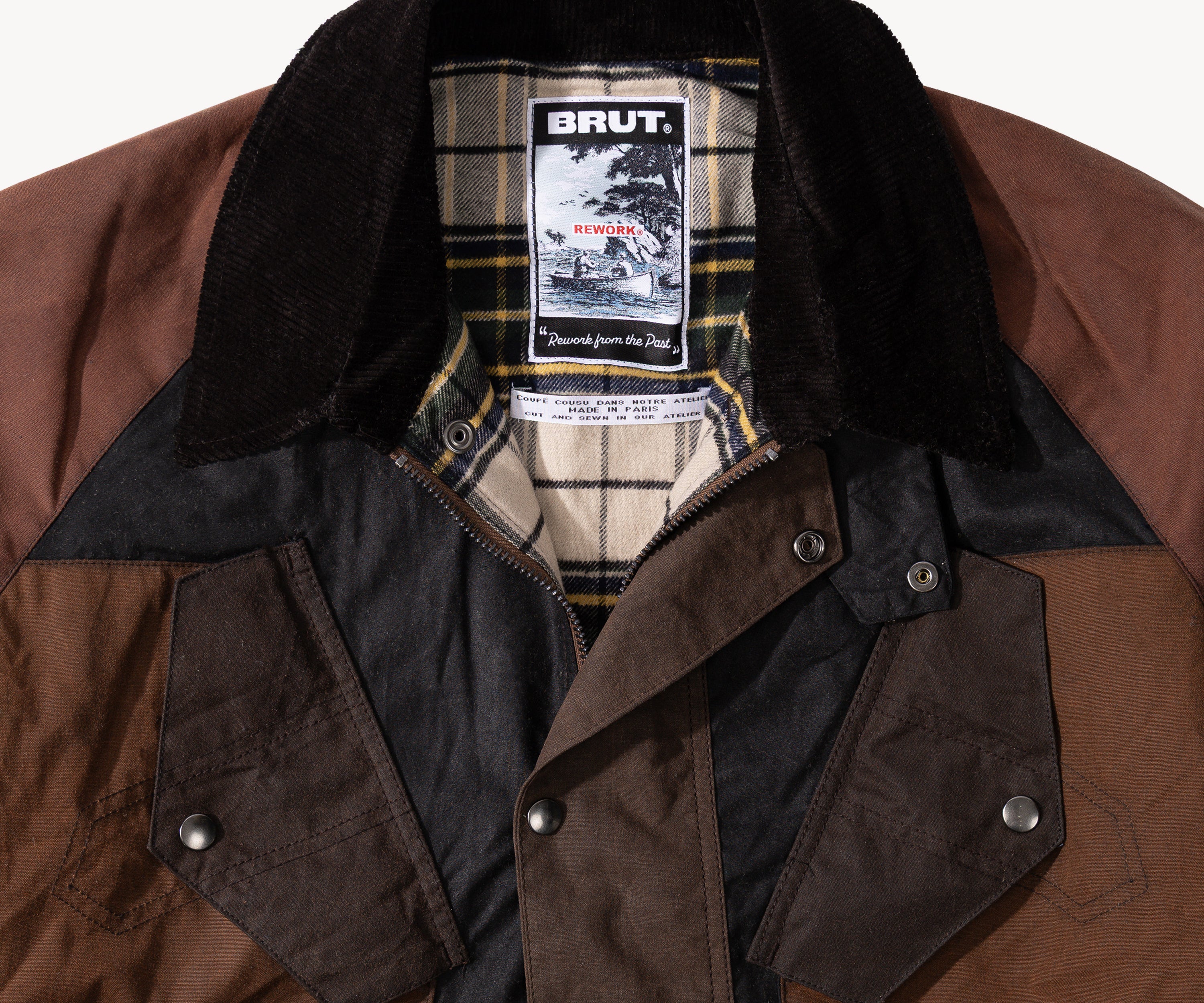 REWORK® TACTICAL WAX JACKET - N° 035 Coats & Jackets X-LARGE / BROWN - BRUT Clothing US