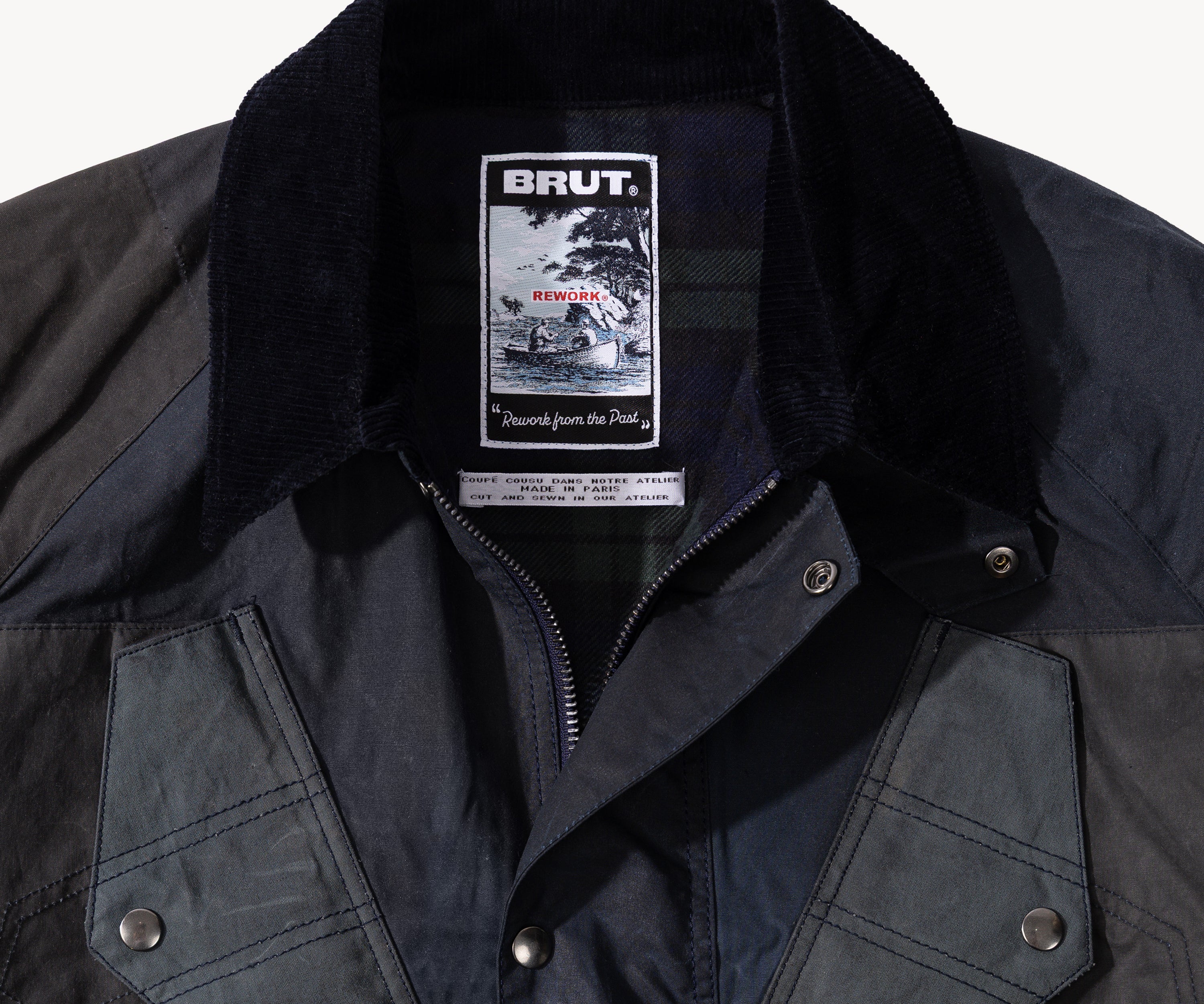 REWORK® TACTICAL WAX JACKET - N° 030 Coats & Jackets X-LARGE / BLUE - BRUT Clothing US