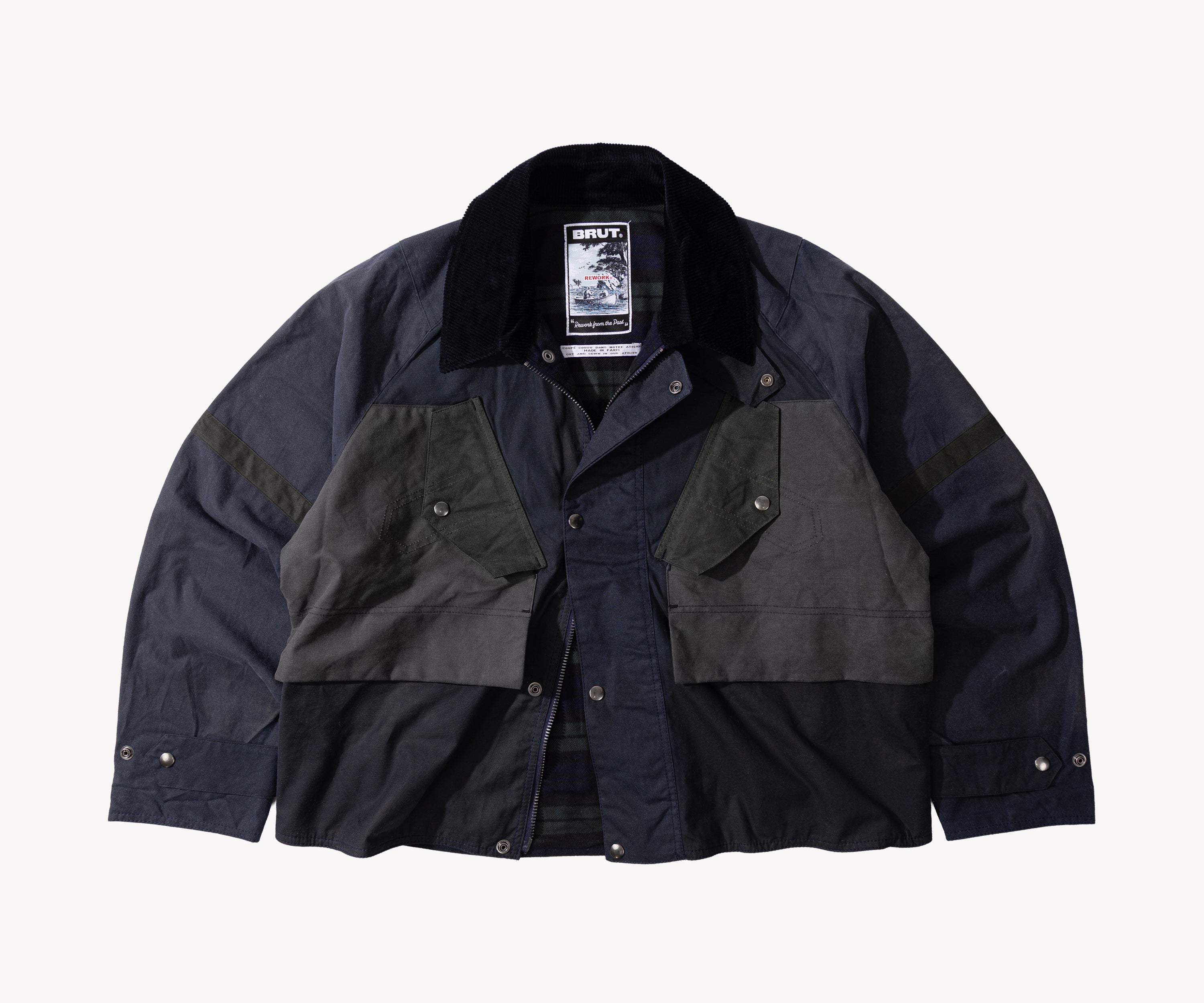 REWORK® TACTICAL WAX JACKET - N° 031 Coats & Jackets X-LARGE / BLUE - BRUT Clothing US