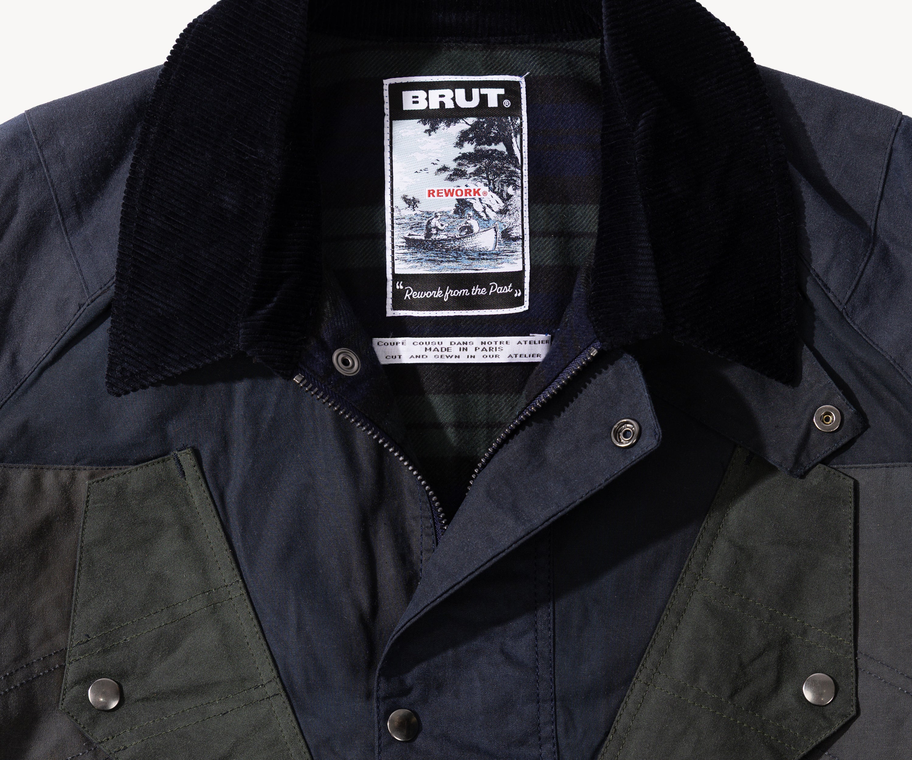 REWORK® TACTICAL WAX JACKET - N° 031 Coats & Jackets X-LARGE / BLUE - BRUT Clothing US