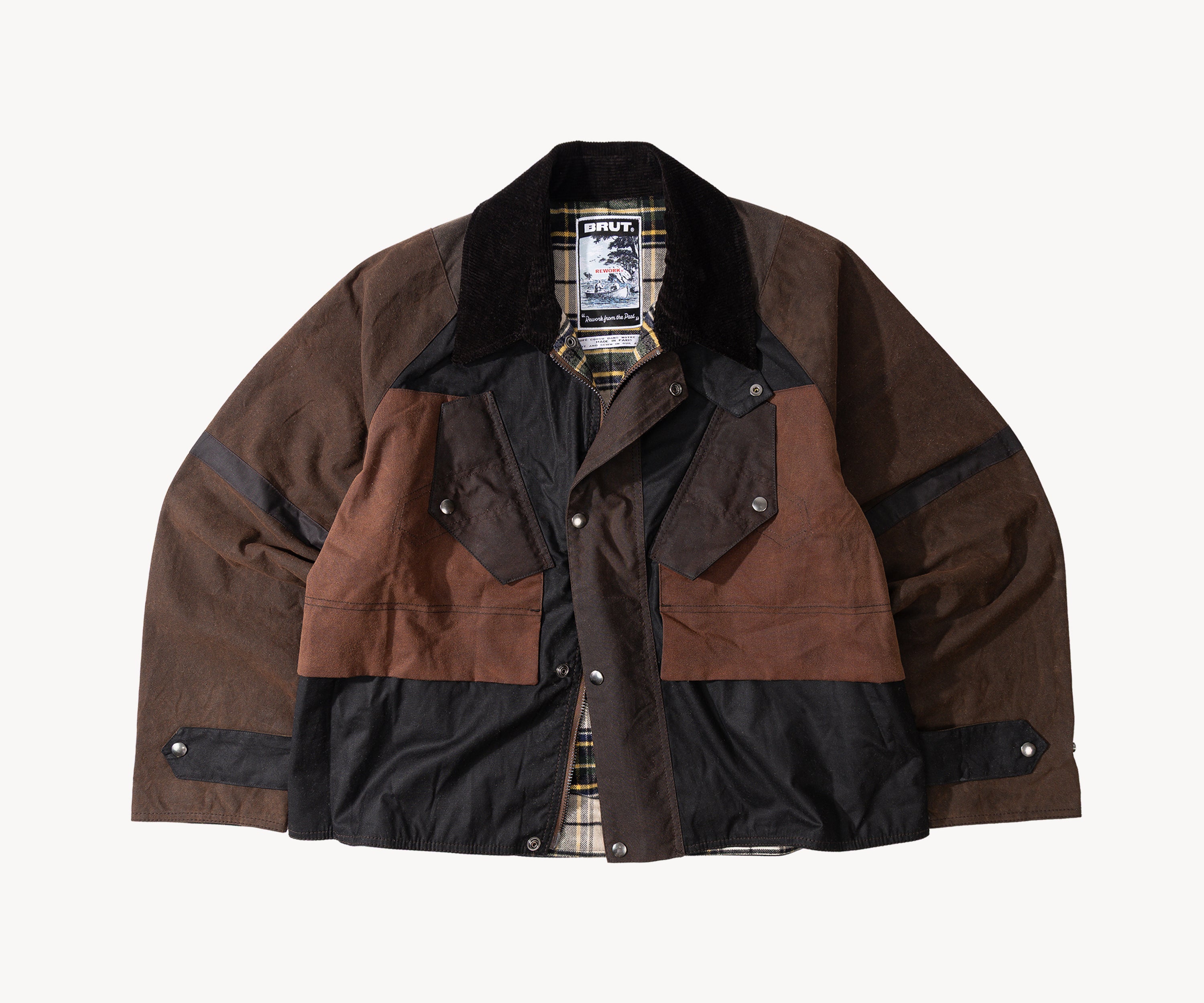 REWORK® TACTICAL WAX JACKET - N° 024 Coats & Jackets LARGE / BROWN - BRUT Clothing US