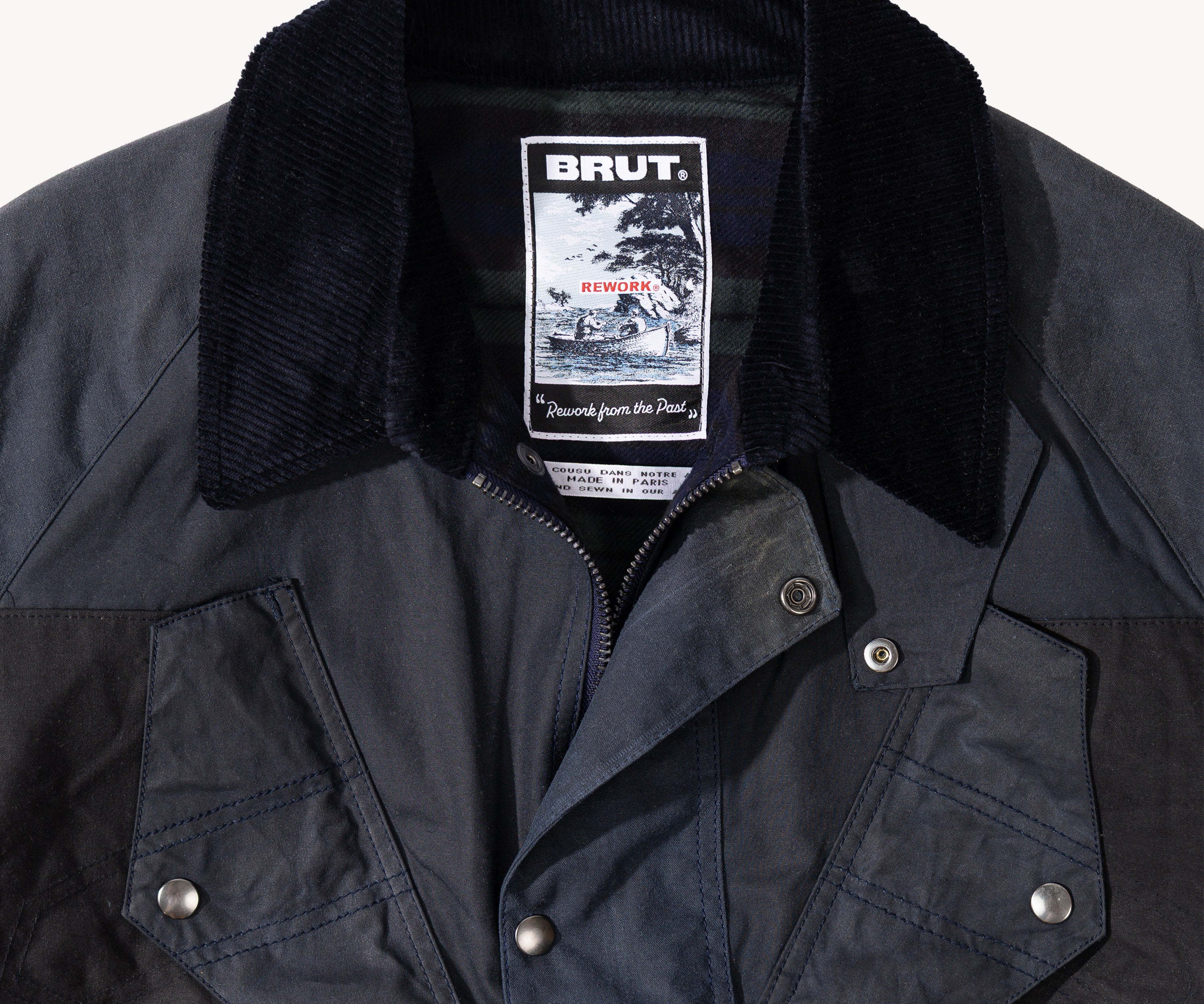 REWORK® TACTICAL WAX JACKET - N° 022 Coats & Jackets LARGE / BLUE - BRUT Clothing US