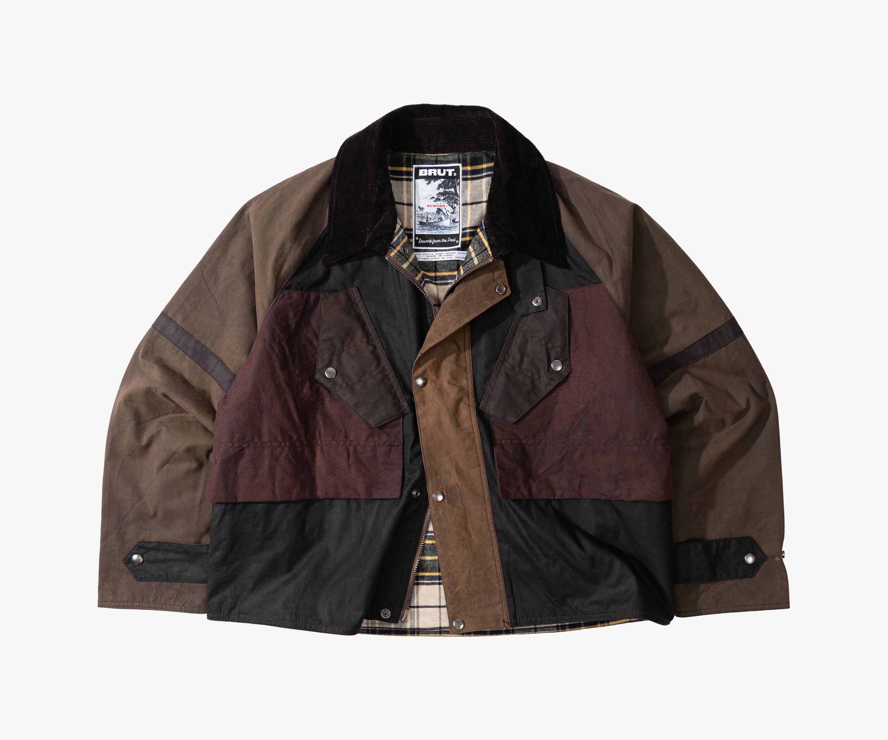 REWORK® TACTICAL WAX JACKET - N° 028 Coats & Jackets LARGE / BROWN - BRUT Clothing US