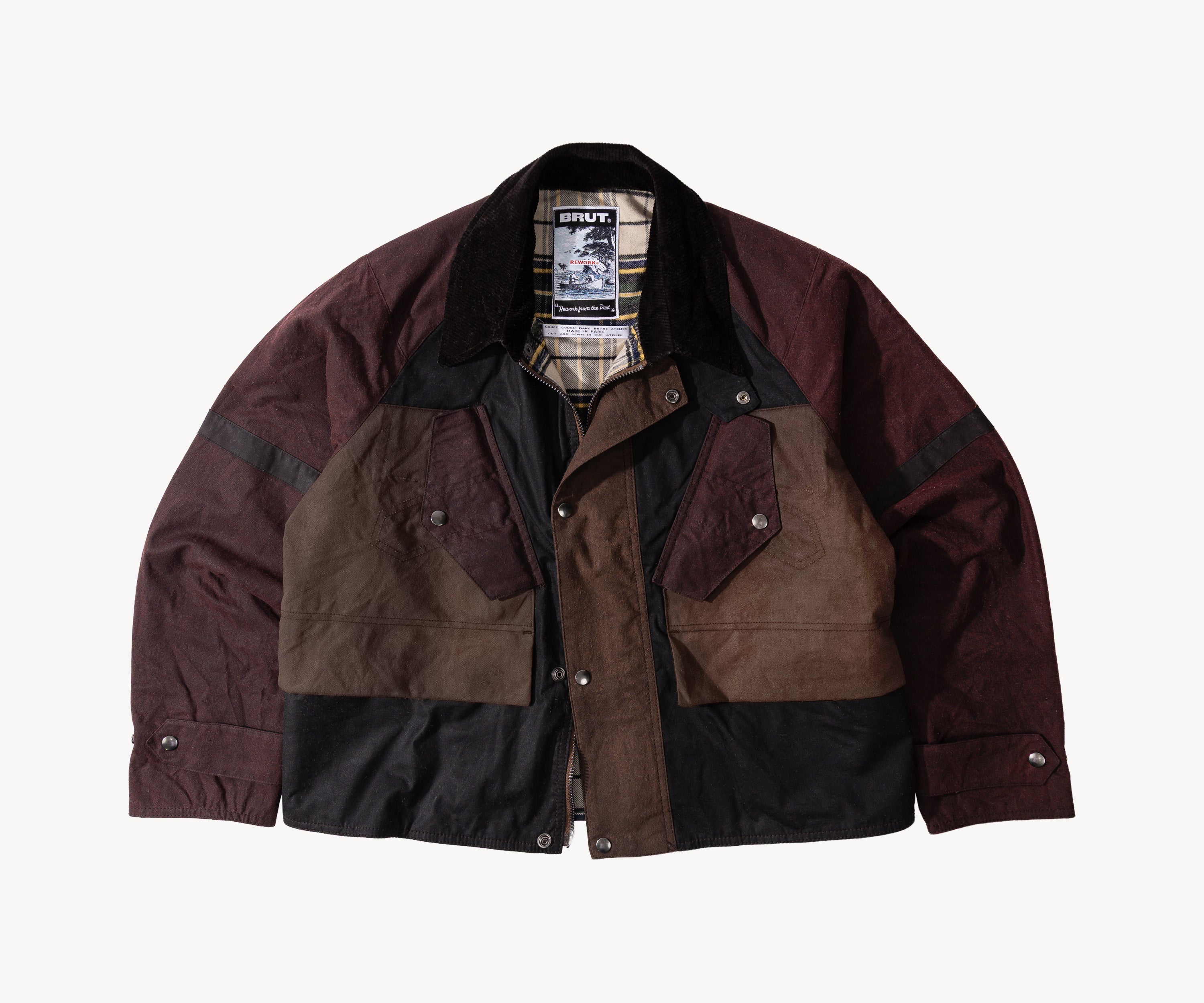 REWORK® TACTICAL WAX JACKET - N° 007 Coats & Jackets SMALL / BROWN - BRUT Clothing US