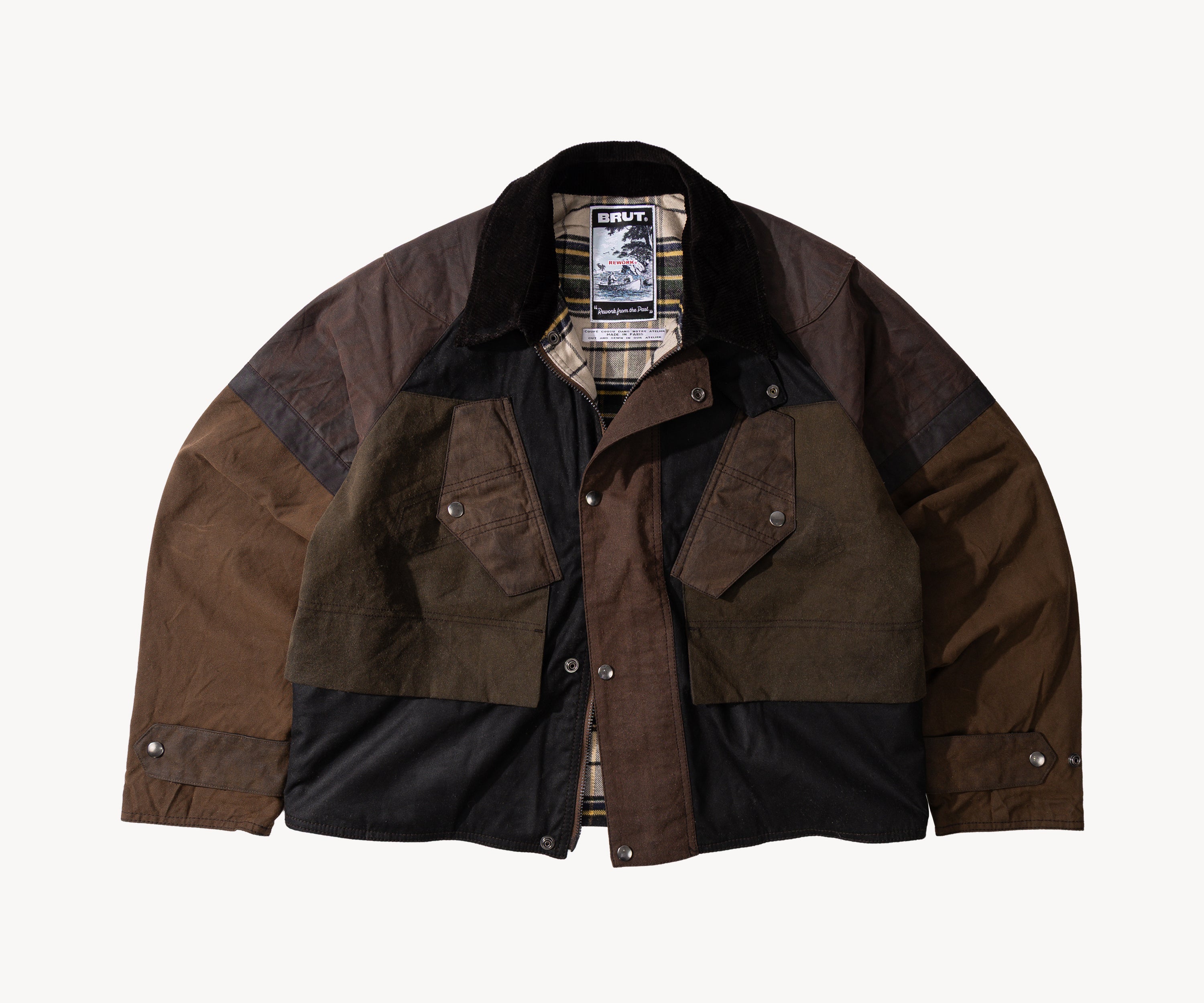 REWORK® TACTICAL WAX JACKET - N° 005 Coats & Jackets SMALL / BROWN - BRUT Clothing US