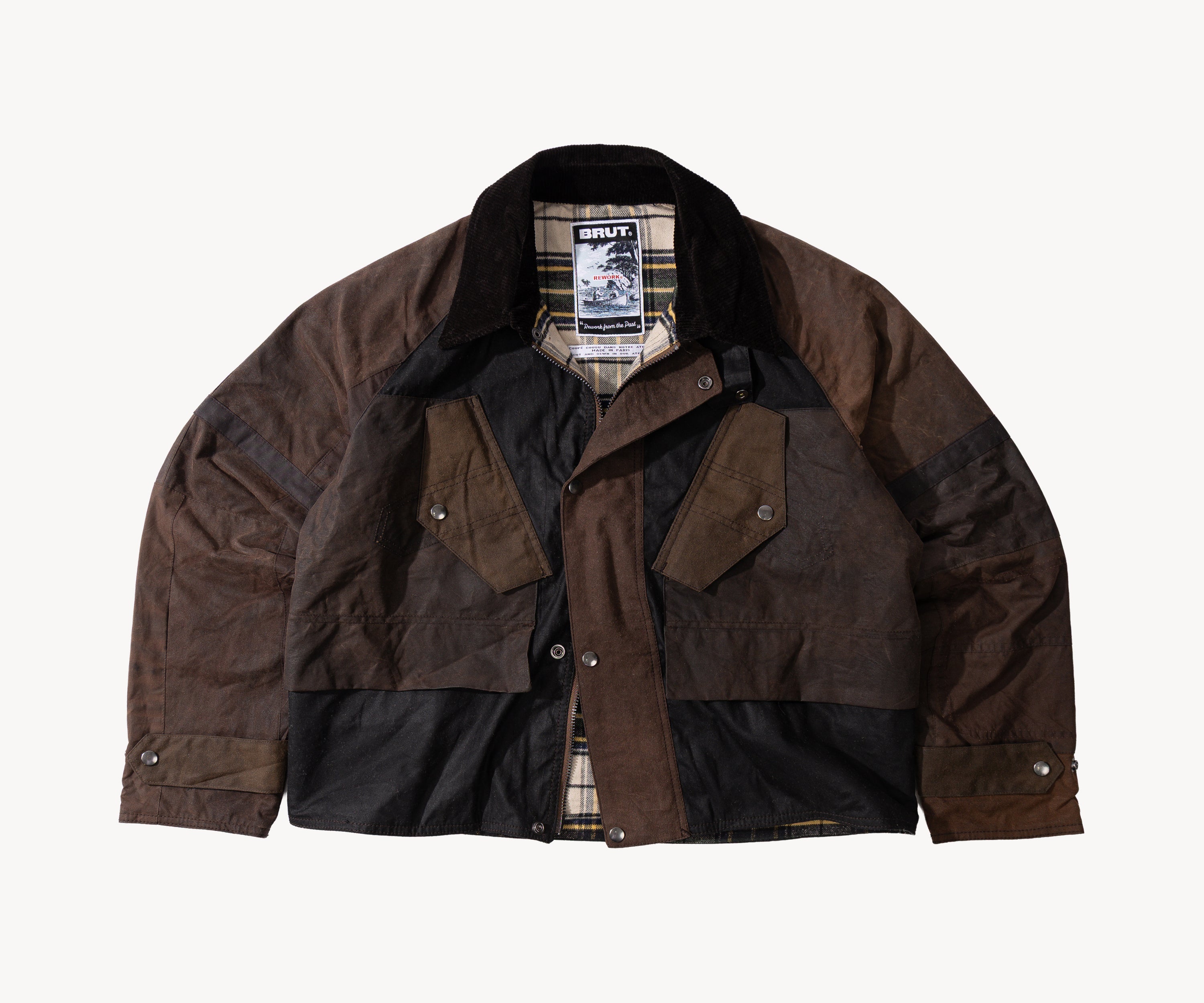 REWORK® TACTICAL WAX JACKET - N° 006 Coats & Jackets SMALL / BROWN - BRUT Clothing US