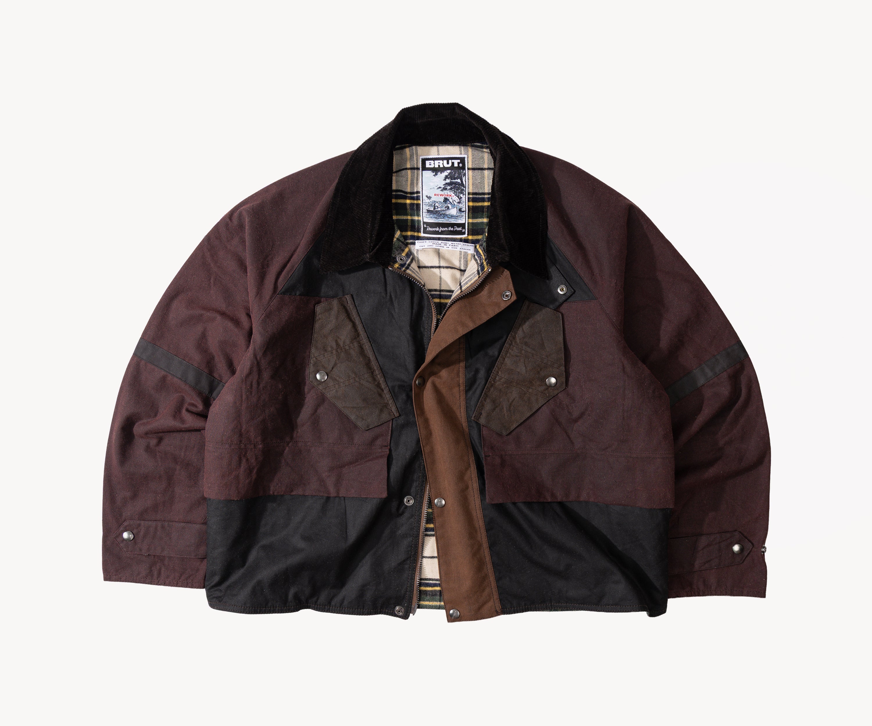 REWORK® TACTICAL WAX JACKET - N° 033 Coats & Jackets X-LARGE / BROWN - BRUT Clothing US