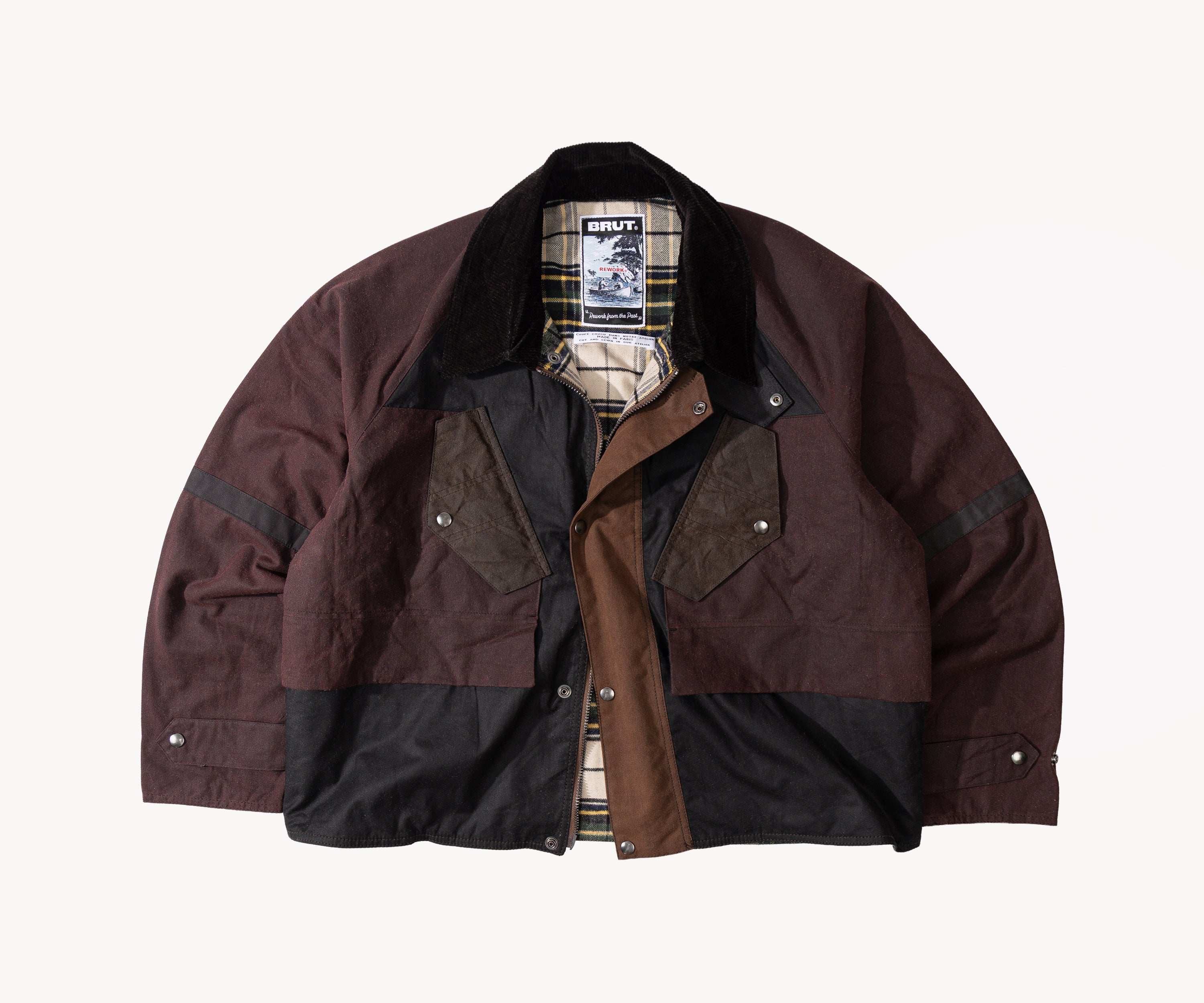 REWORK® TACTICAL WAX JACKET - N° 033 Coats & Jackets X-LARGE / BROWN - BRUT Clothing US