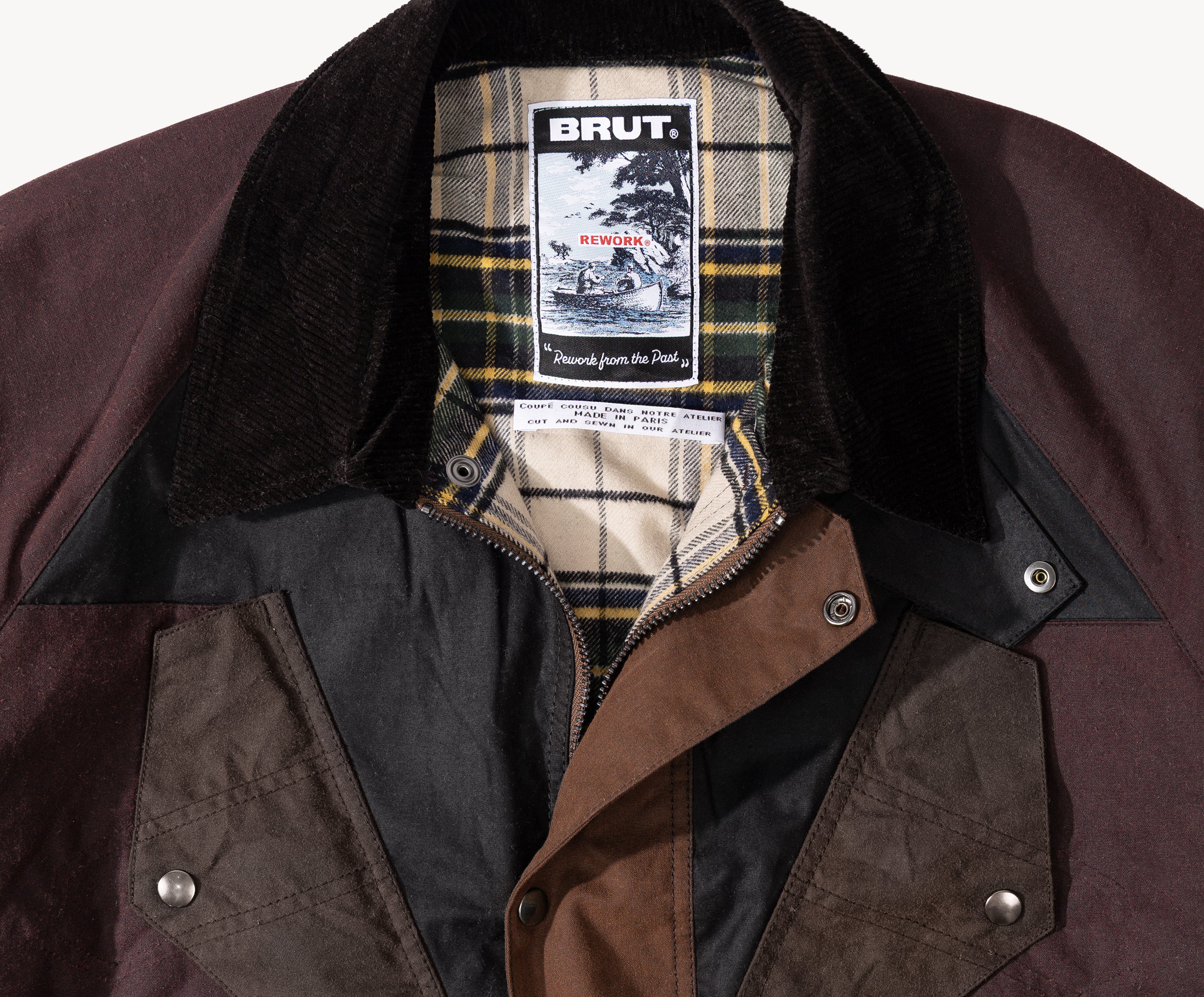 REWORK® TACTICAL WAX JACKET - N° 033 Coats & Jackets X-LARGE / BROWN - BRUT Clothing US